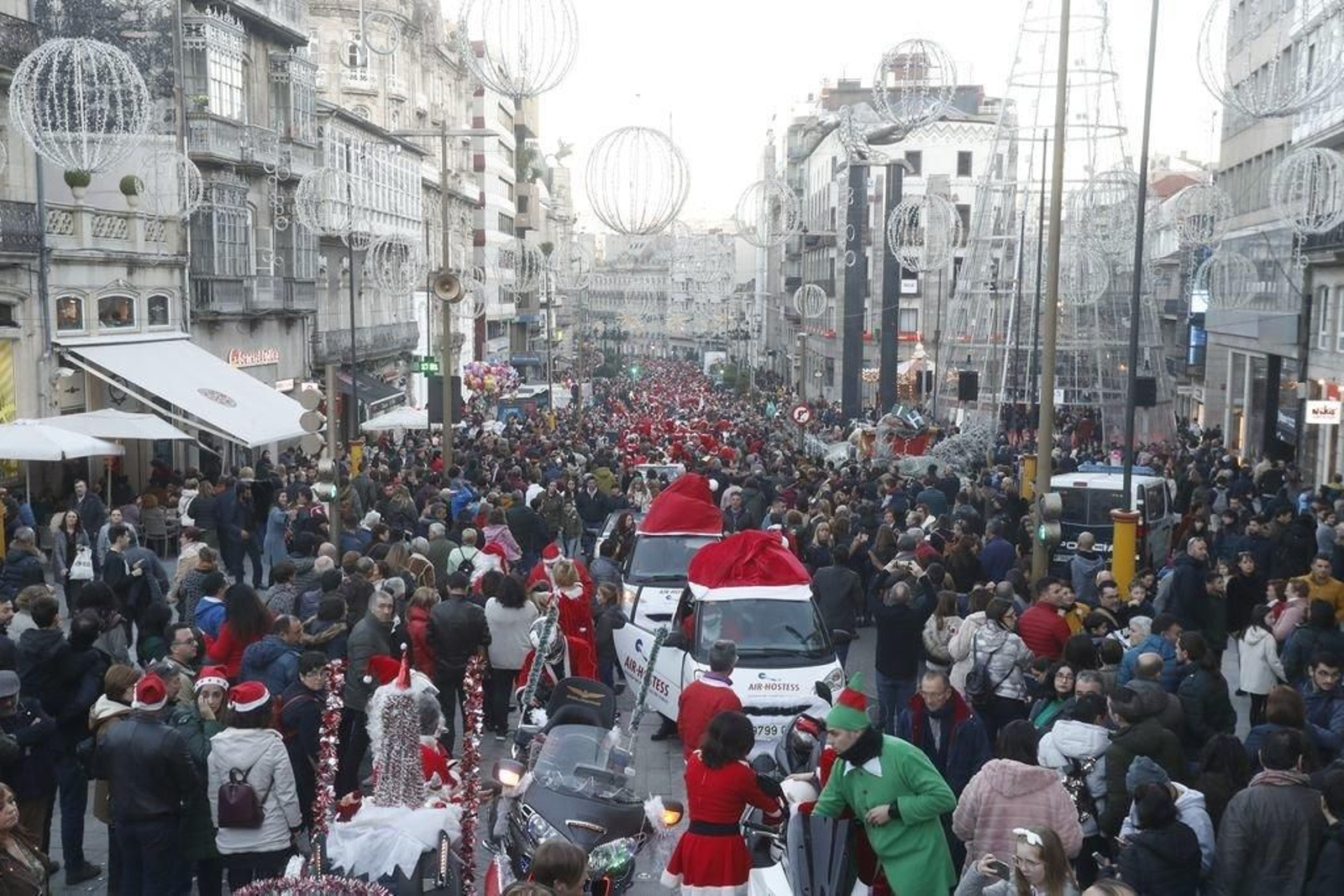 La papanoelada motera toma las calles de Vigo 29