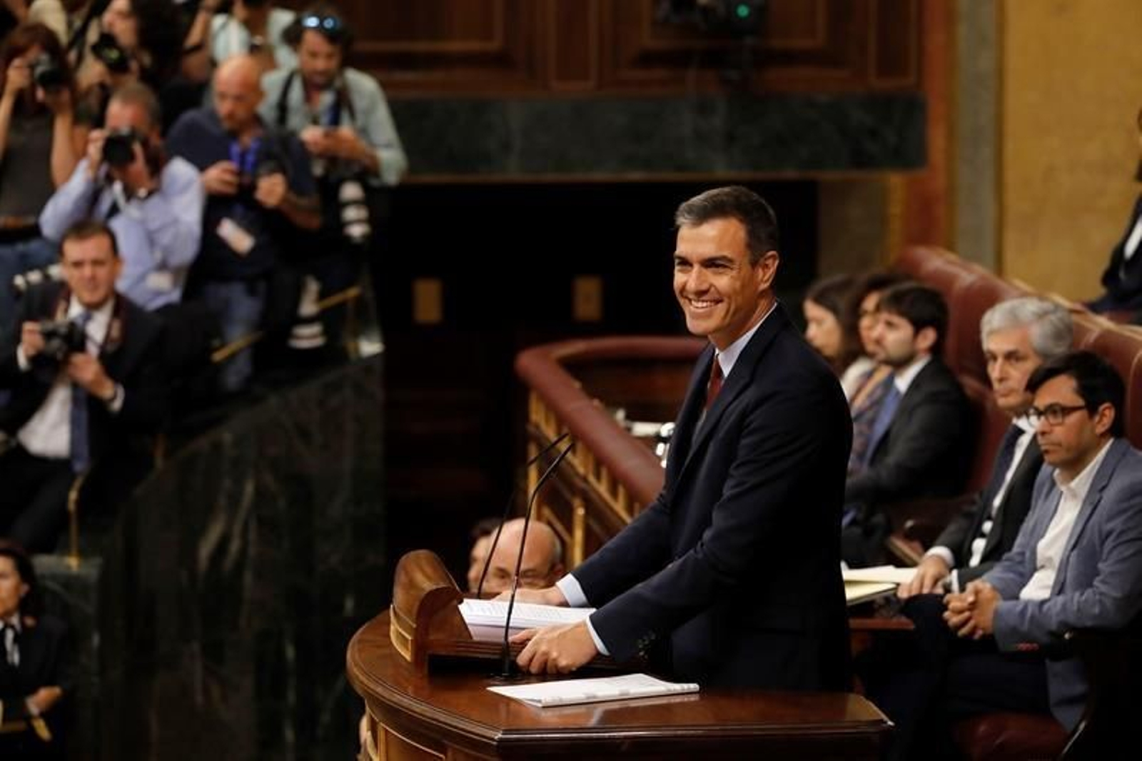 El candidato socialista a la Presidencia del Gobierno, Pedro Sánchez