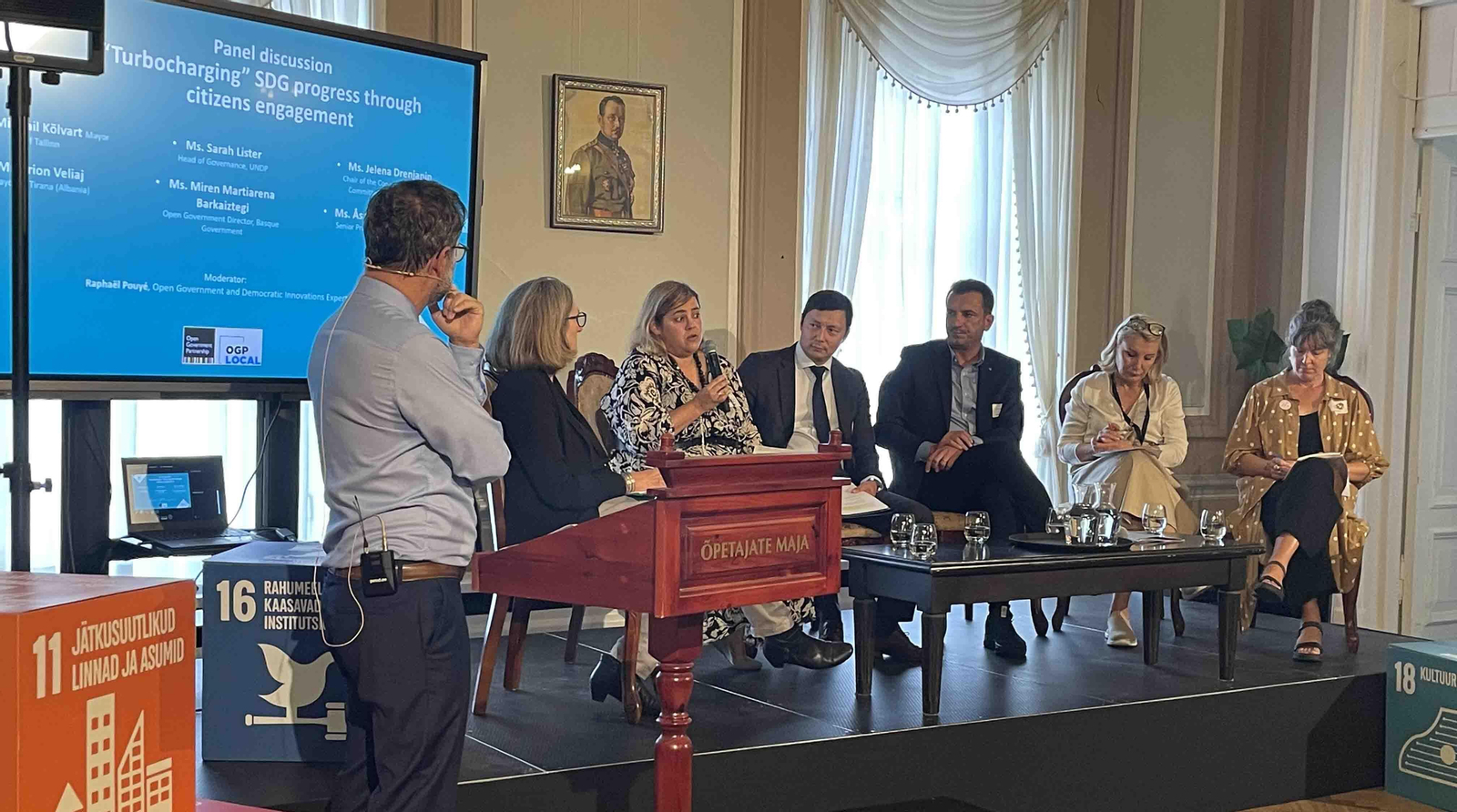 La directora de Gobierno Abierto, Miren Martiarena, participa en distintos actos en el marco de la Open Goverment Partnership (OGP) Global Summit 2023 que se celebra en Tallin, Estonia