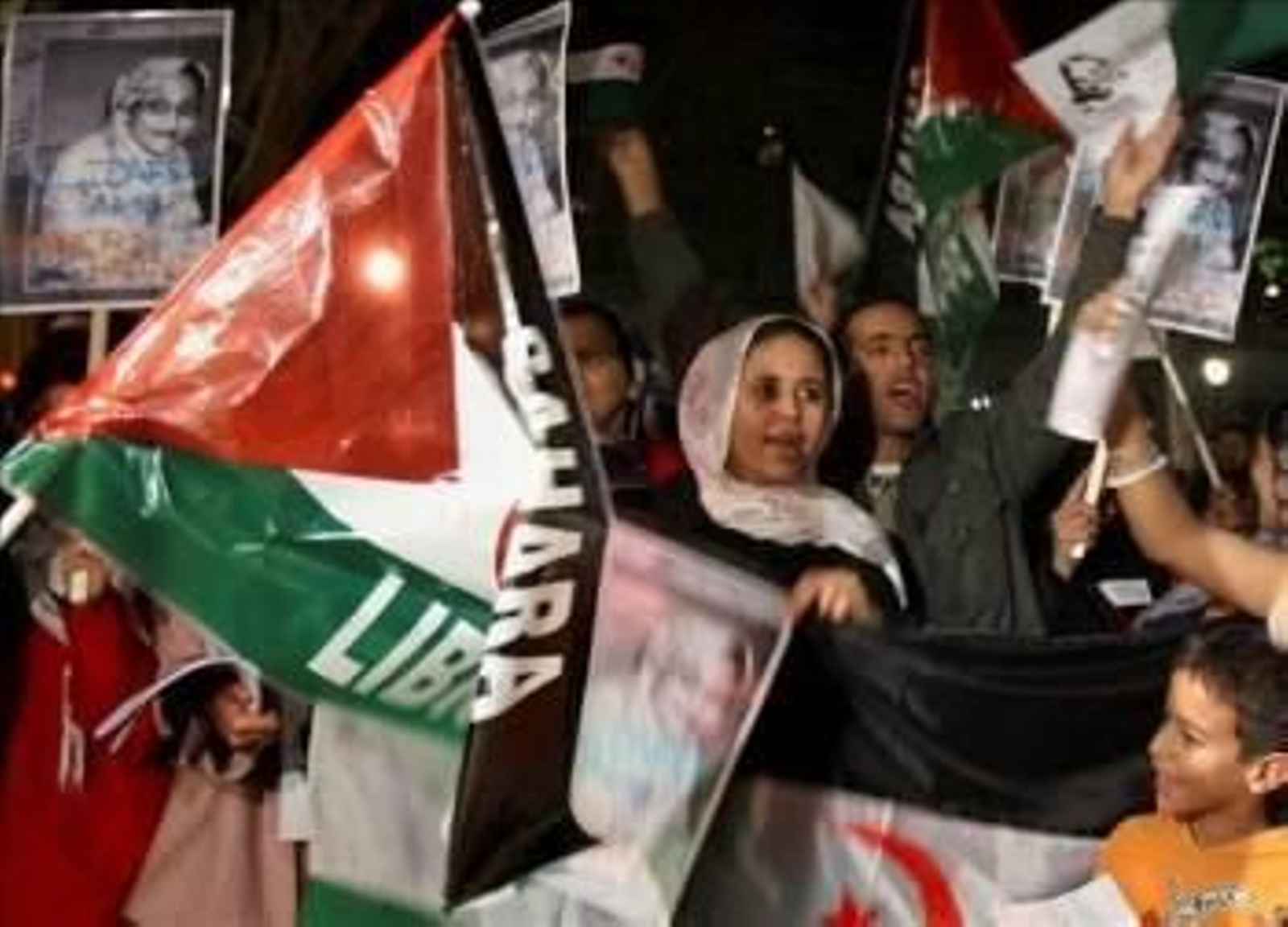 Manifestación en Barcelona a favor de Haidar.