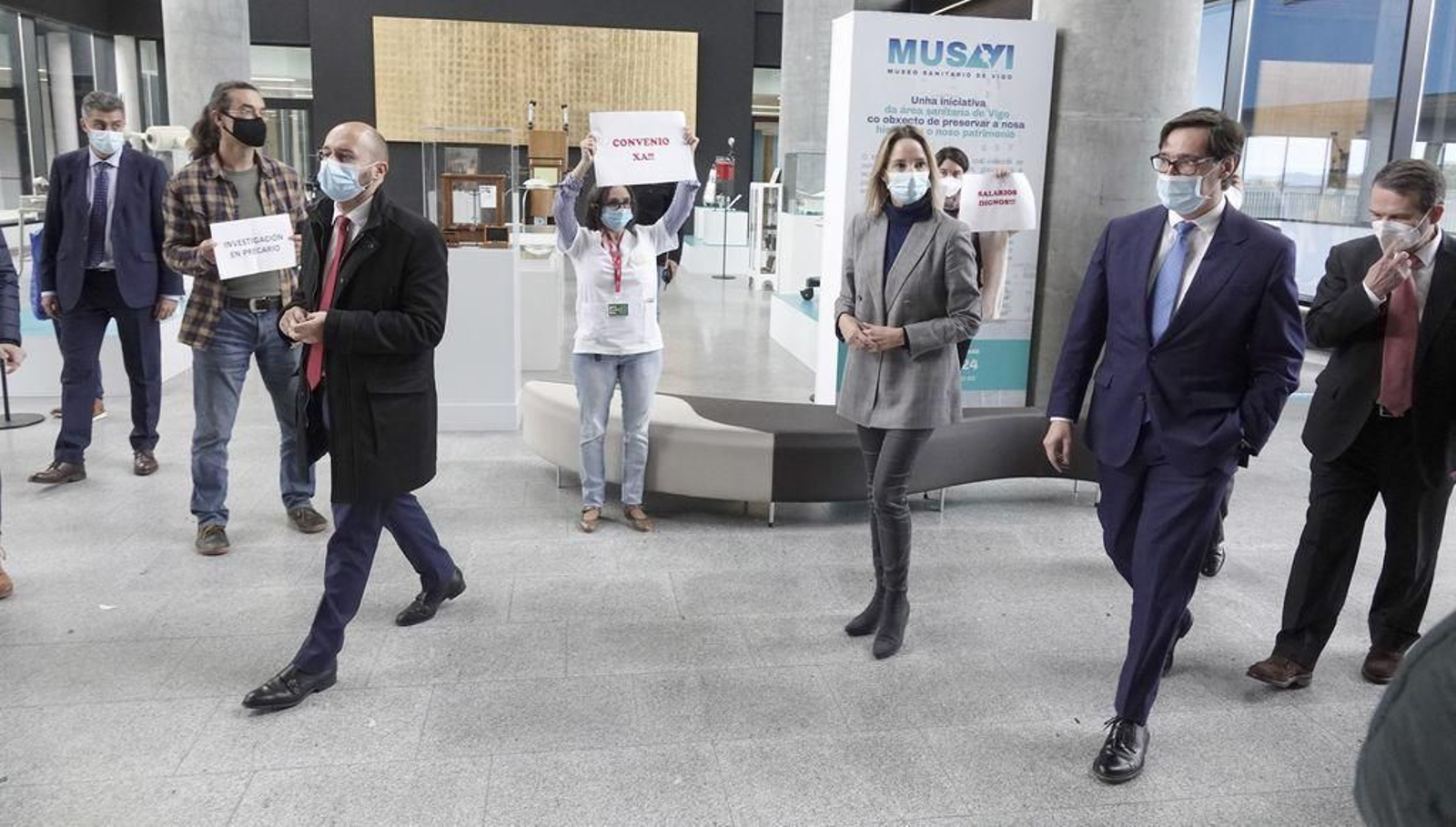 La protesta en el Cunqueiro.