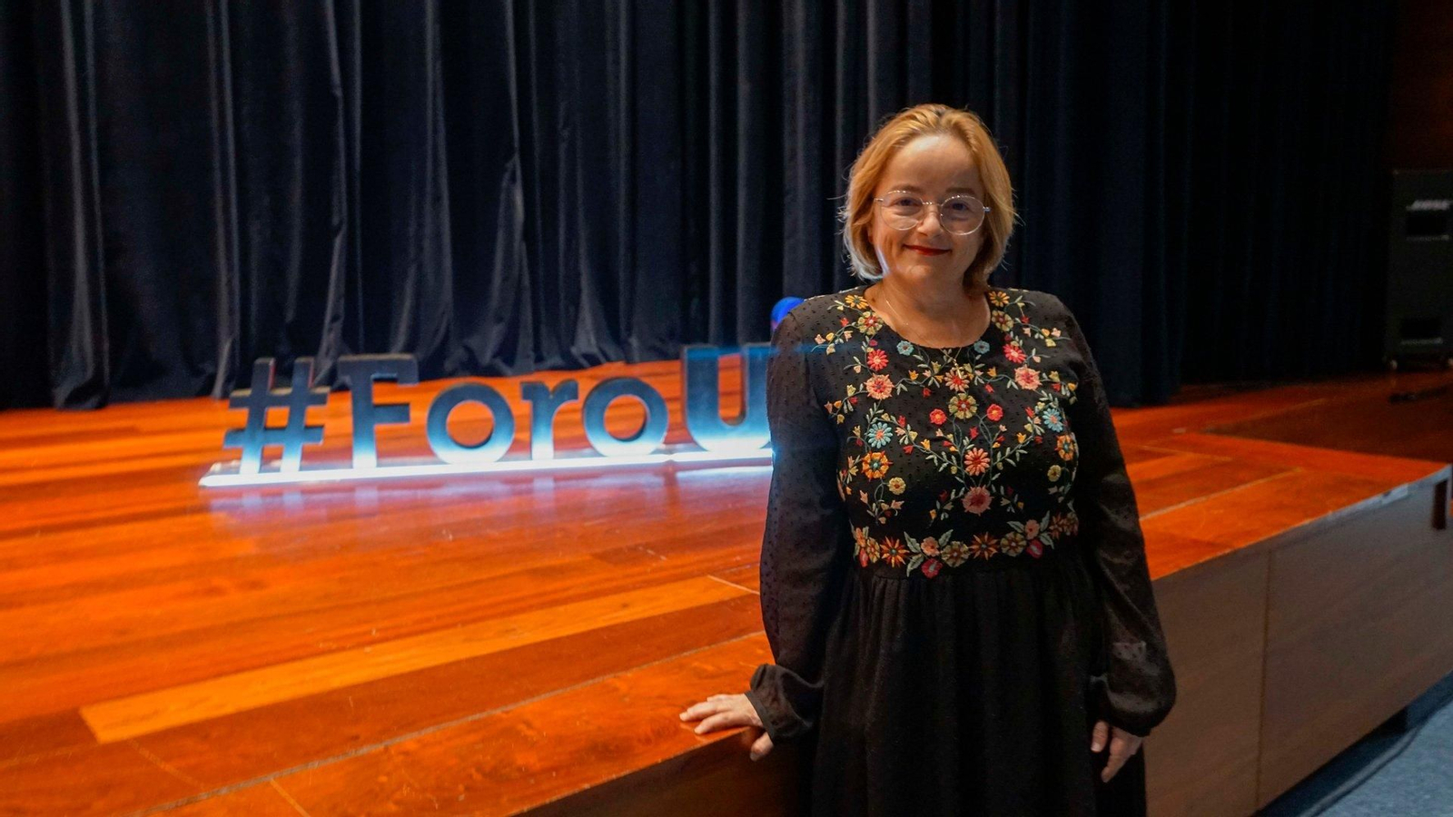 Macarena Estévez, antes de su charla en el Foro UIE.