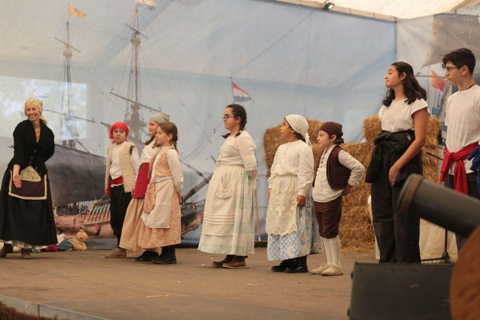 Una de las representaciones ayer por la mañana en Meirande.