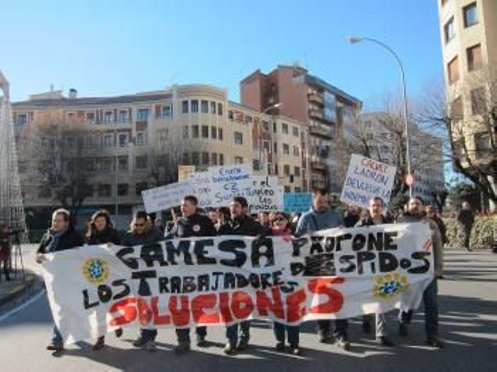 Manifestación de los trabajadores de Gamesa