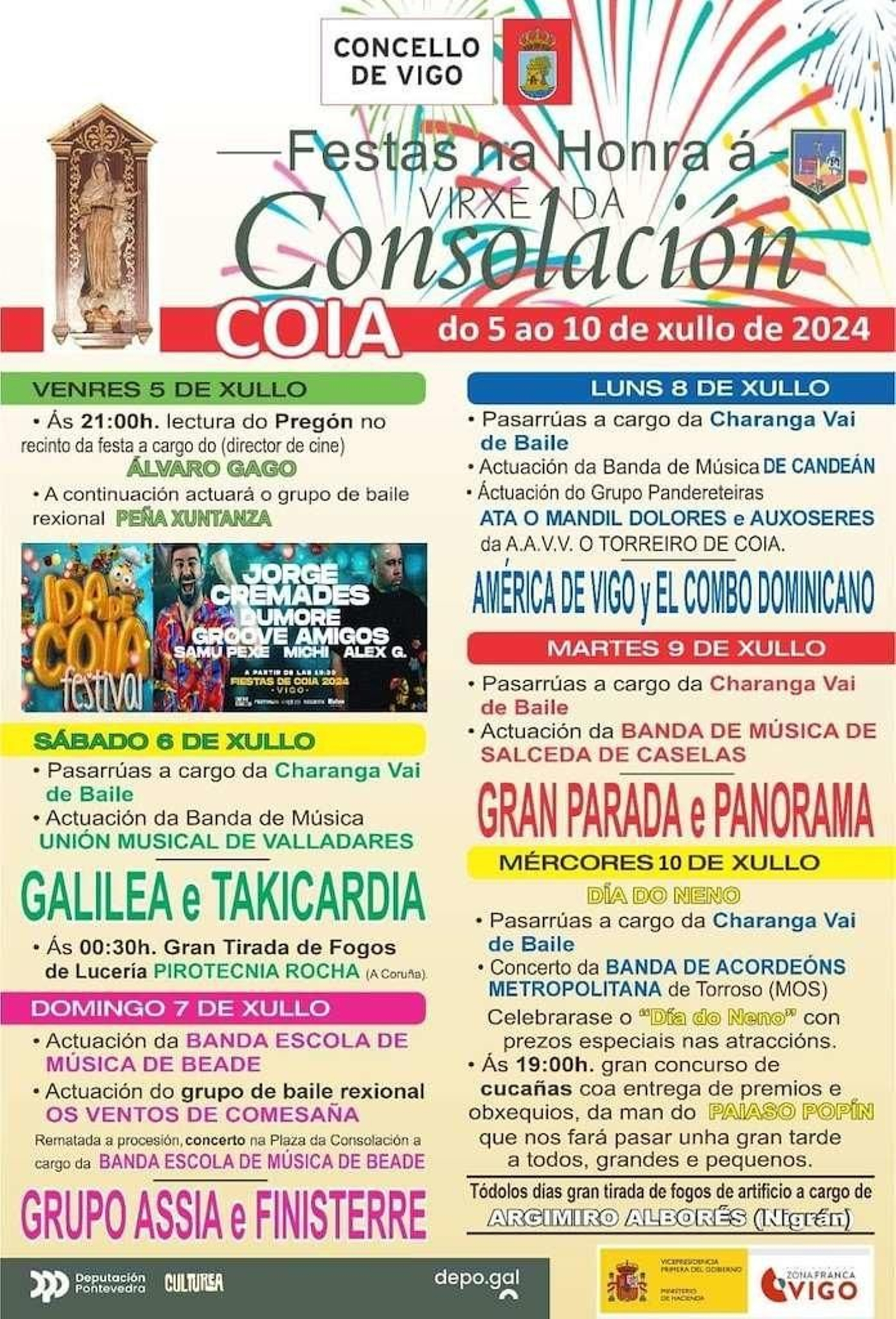 Cartel de las fiestas de Coia 2024.