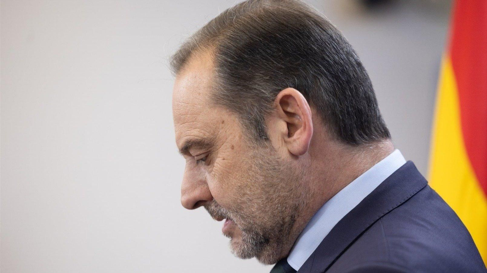 José Luis Ábalos, en rueda de prensa del Congreso de los Diputados, este martes. // E.P.