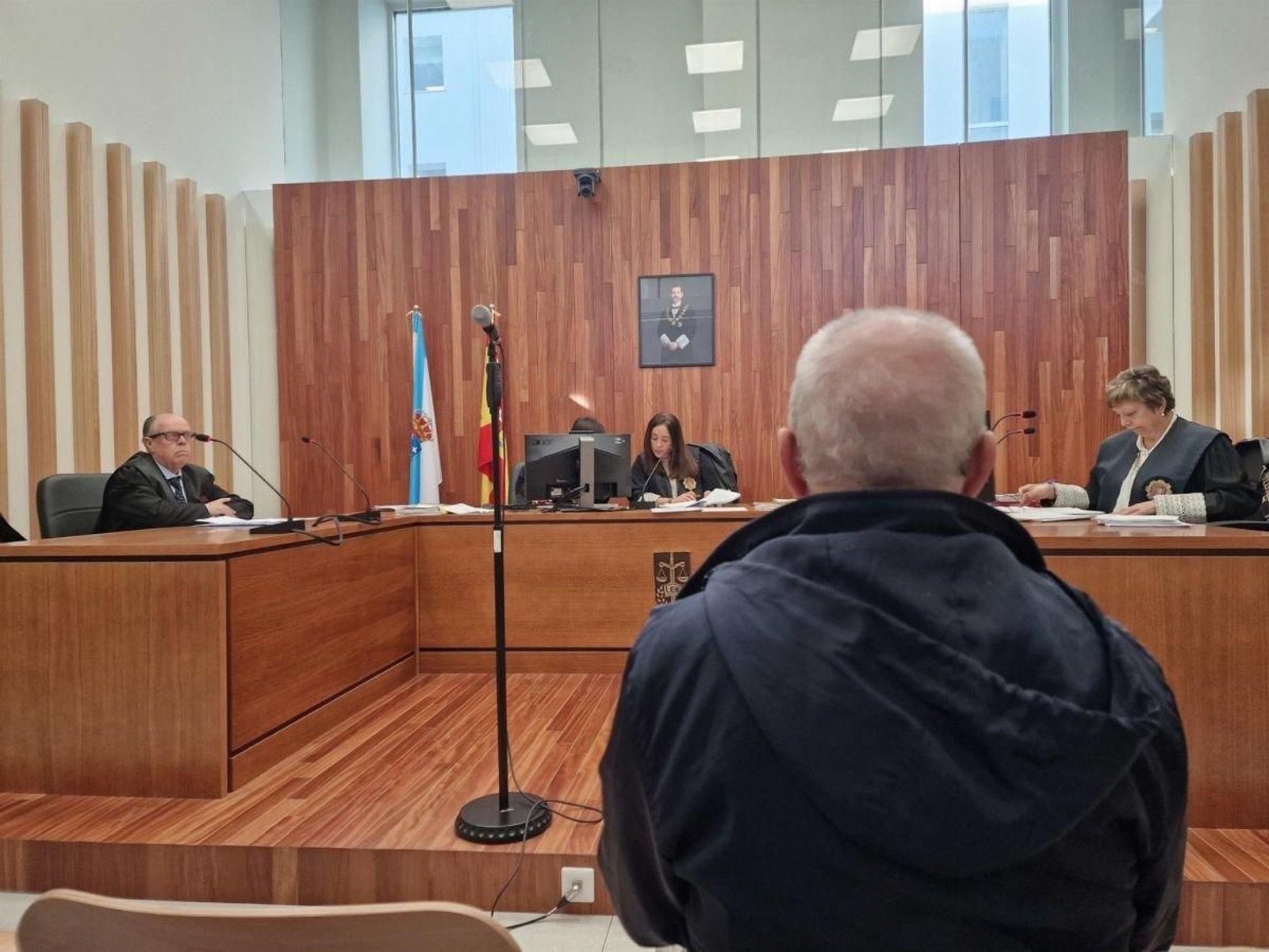 El acusado, ayer en el juicio.