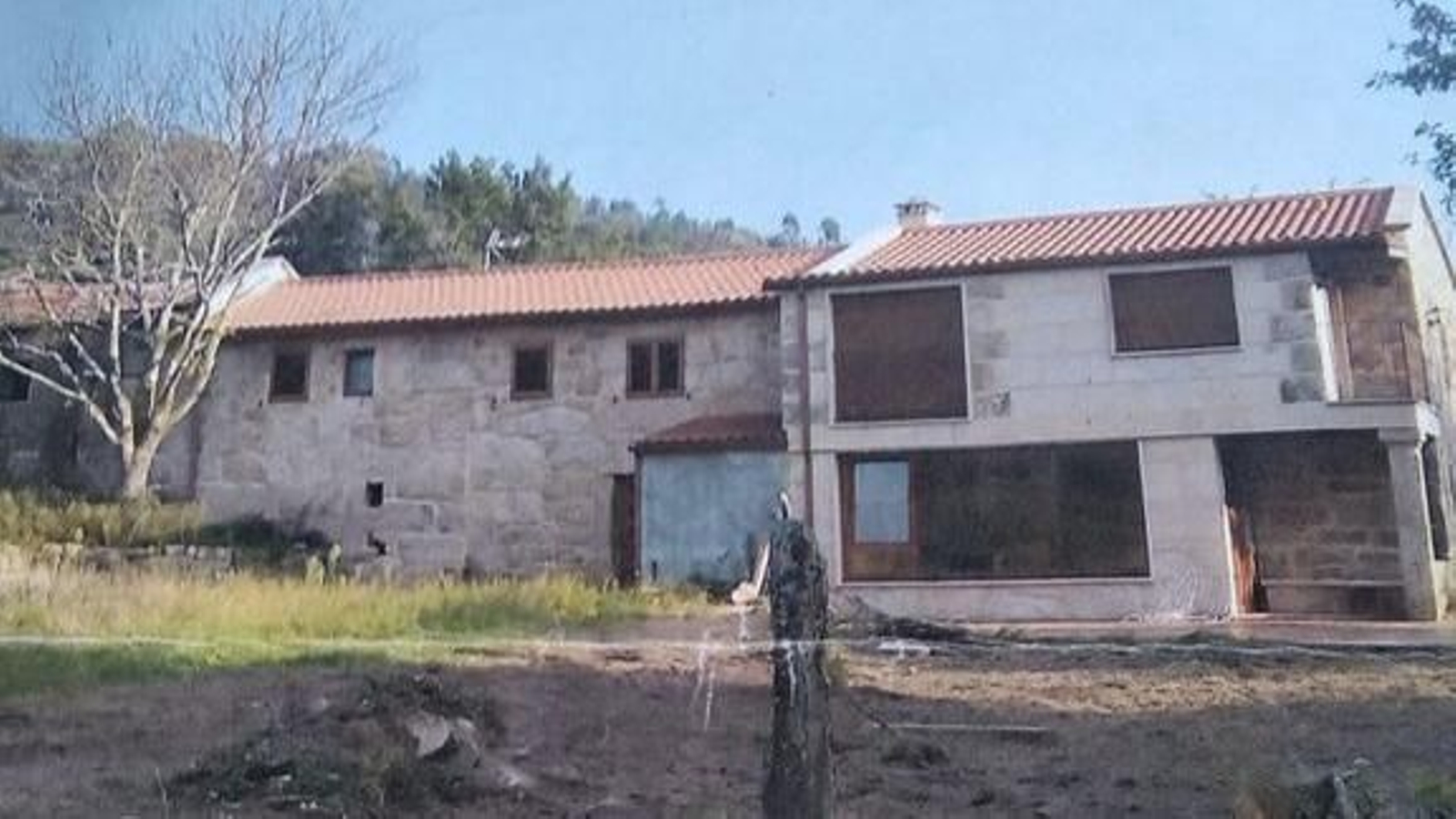El "galpón", que está unido a una vivienda.
