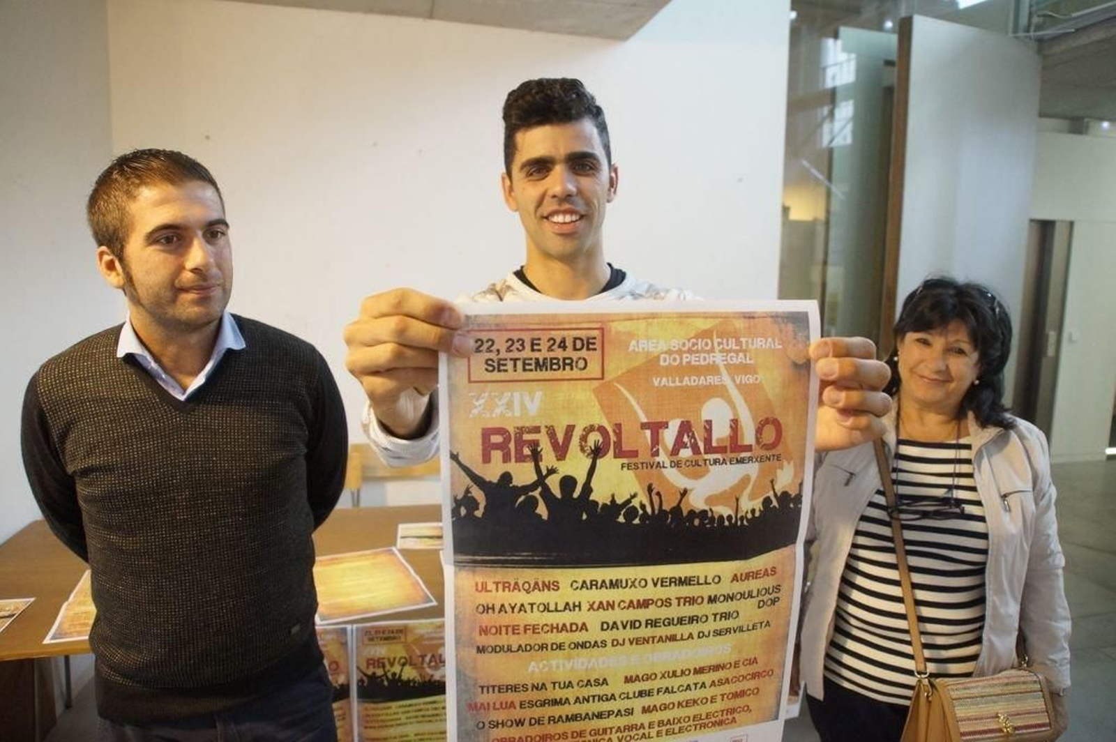 Momento de la presentación ayer del festival, con responsables de la asociación y programación del mismo así como el diputado de Cultura.