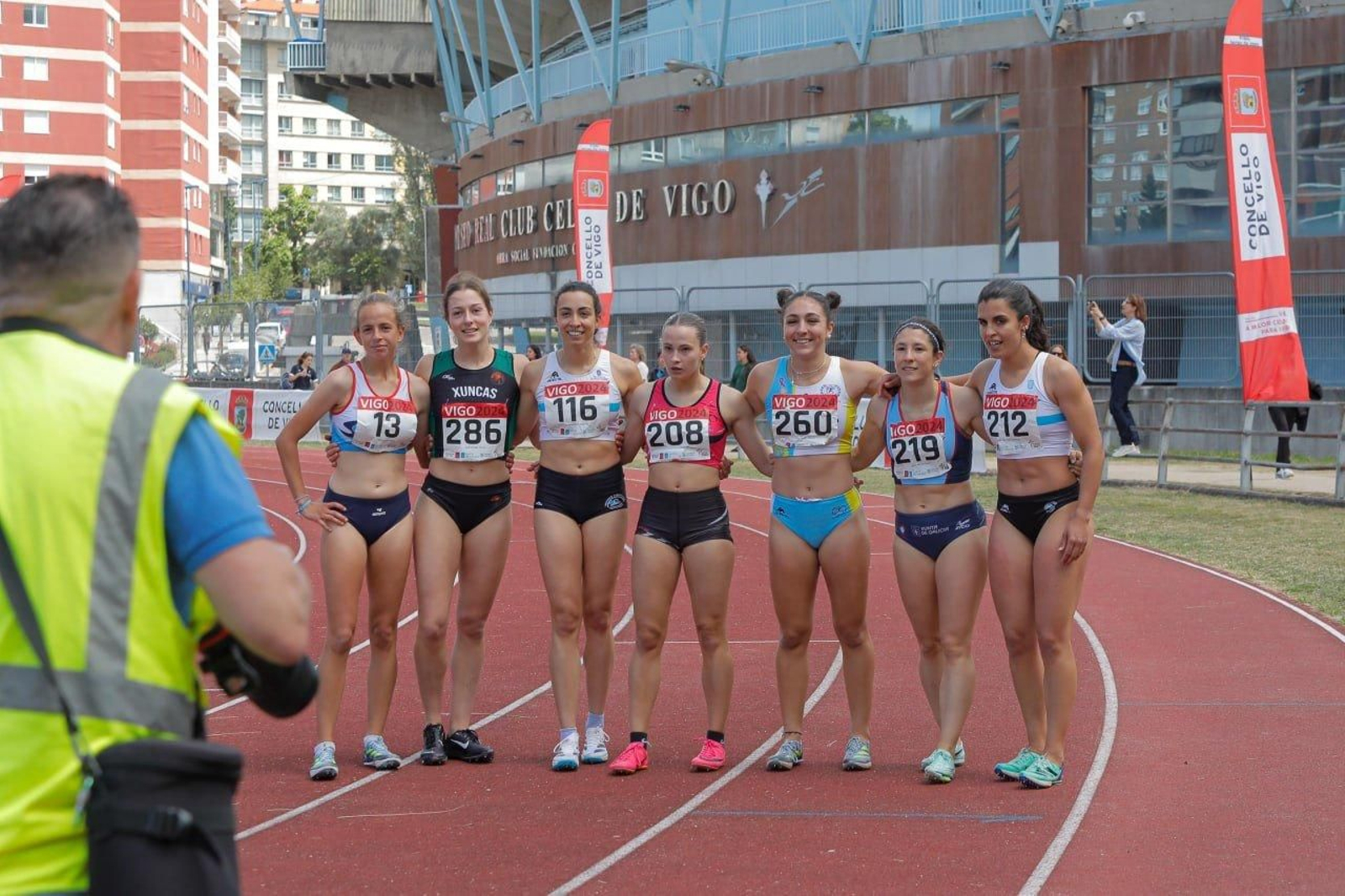 Campeonato Gallego de atletismo, en la pista de Balaídos.