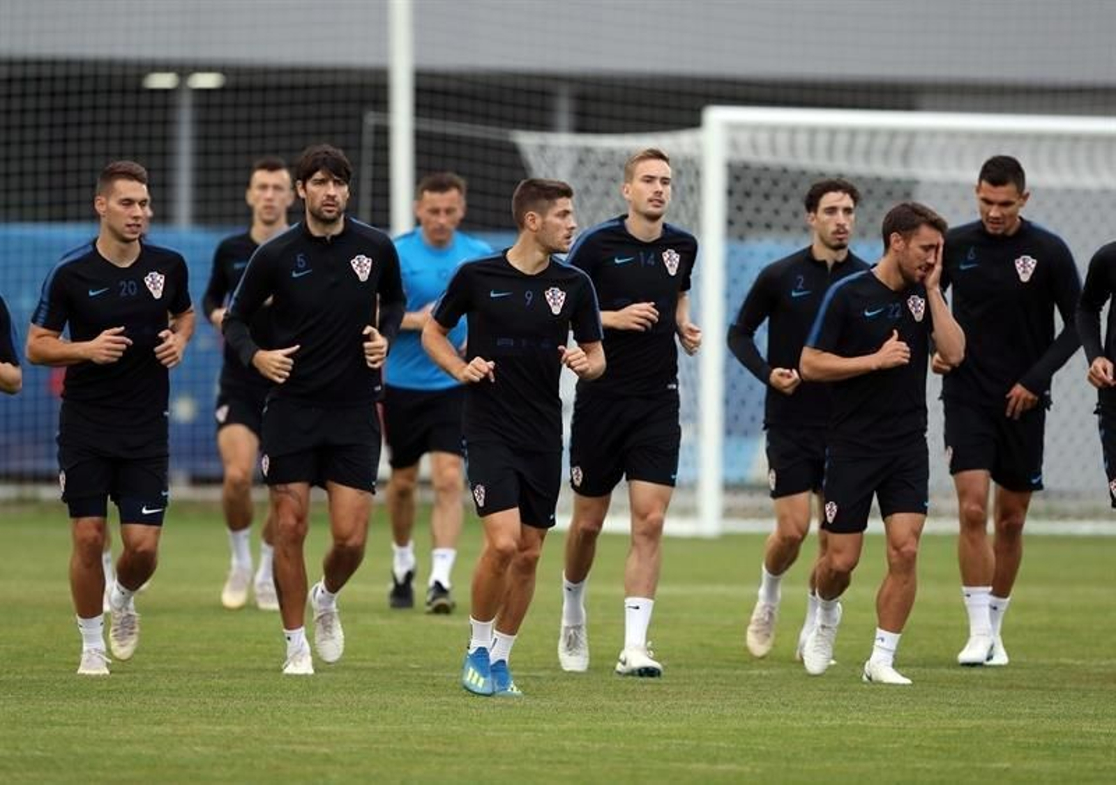 Jugadores de Croacia durante los entrenamientos en Sochi