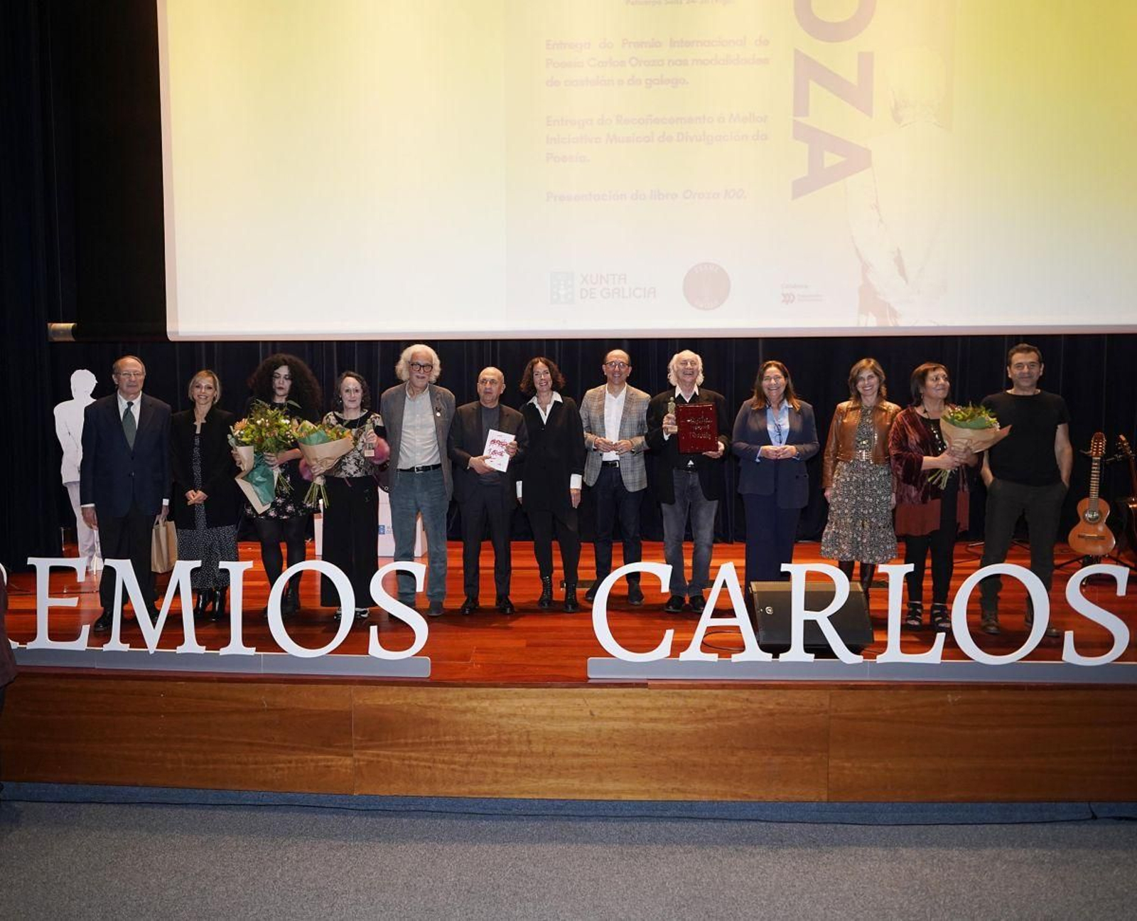 Los premiados de la primera edición, ayer en la sede de Afundación.