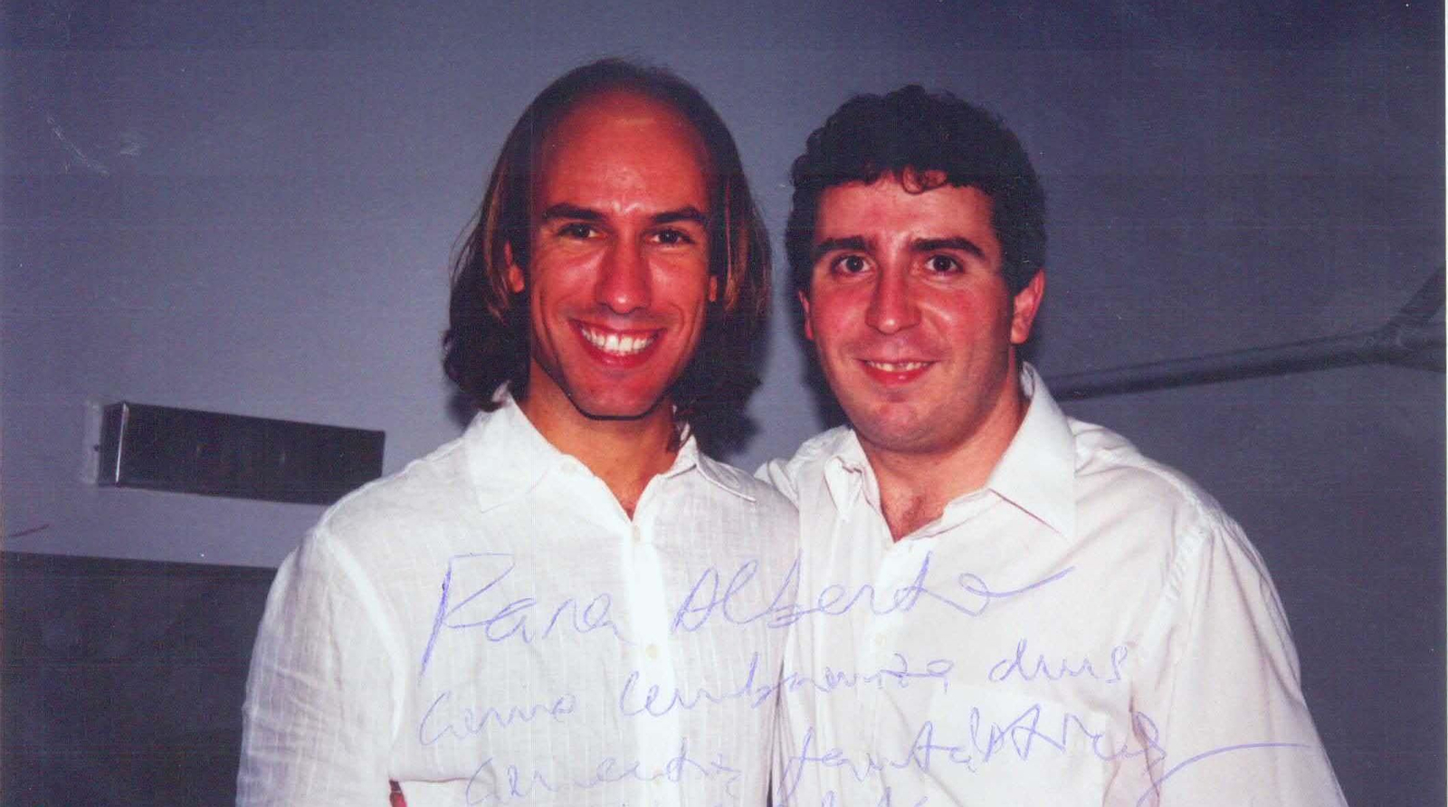 Alberto López Barros con Carlos Núñez