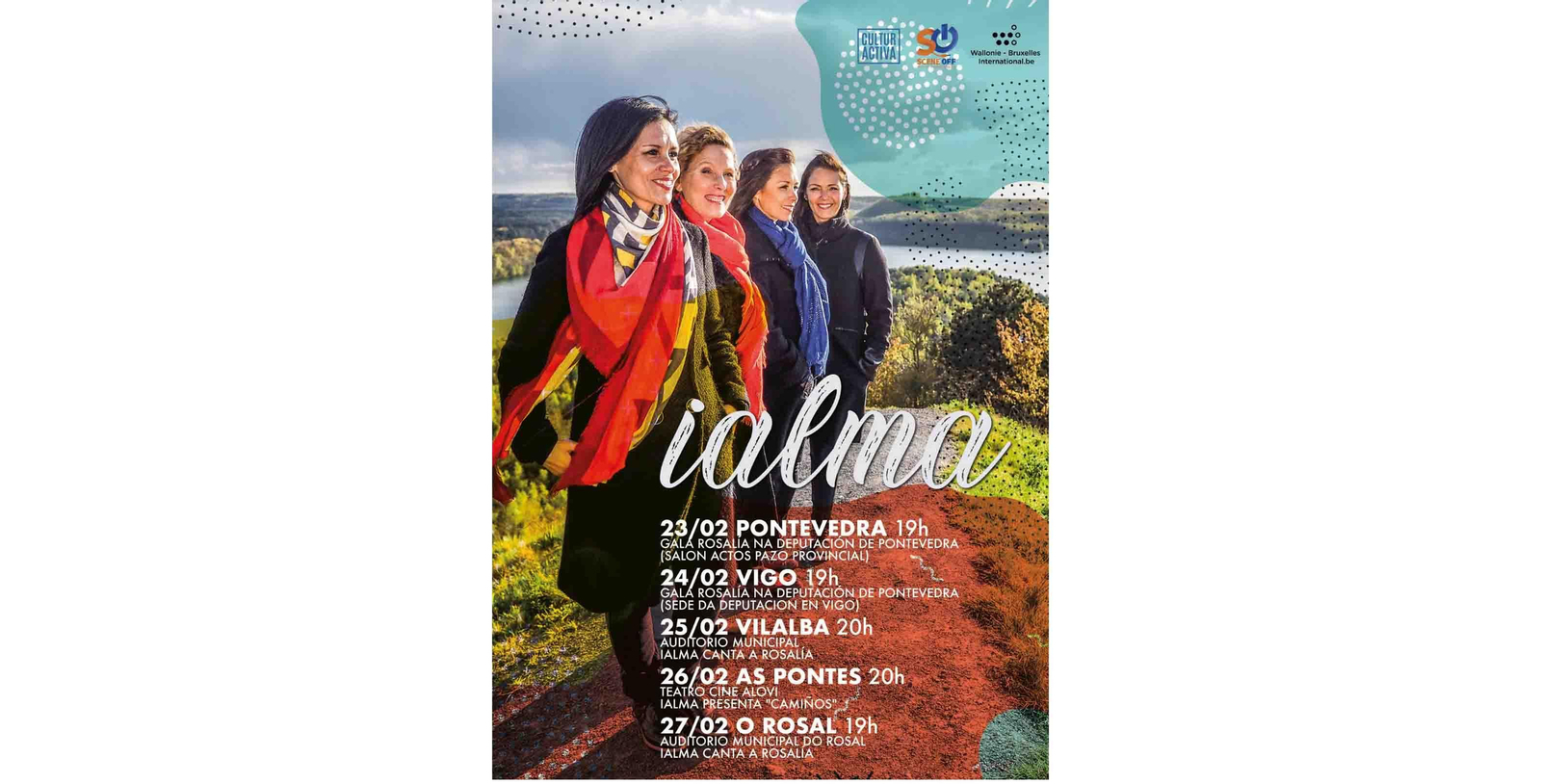 Cartel de la gira por Galicia de Ialma