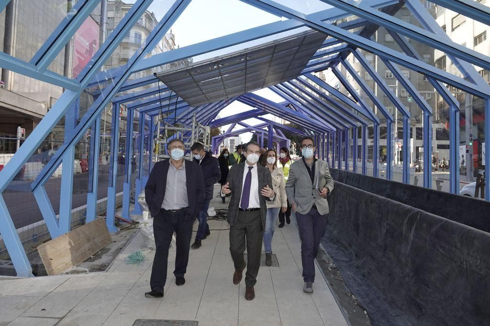 El alcalde se pasó también por las rampas de Gran Vía.