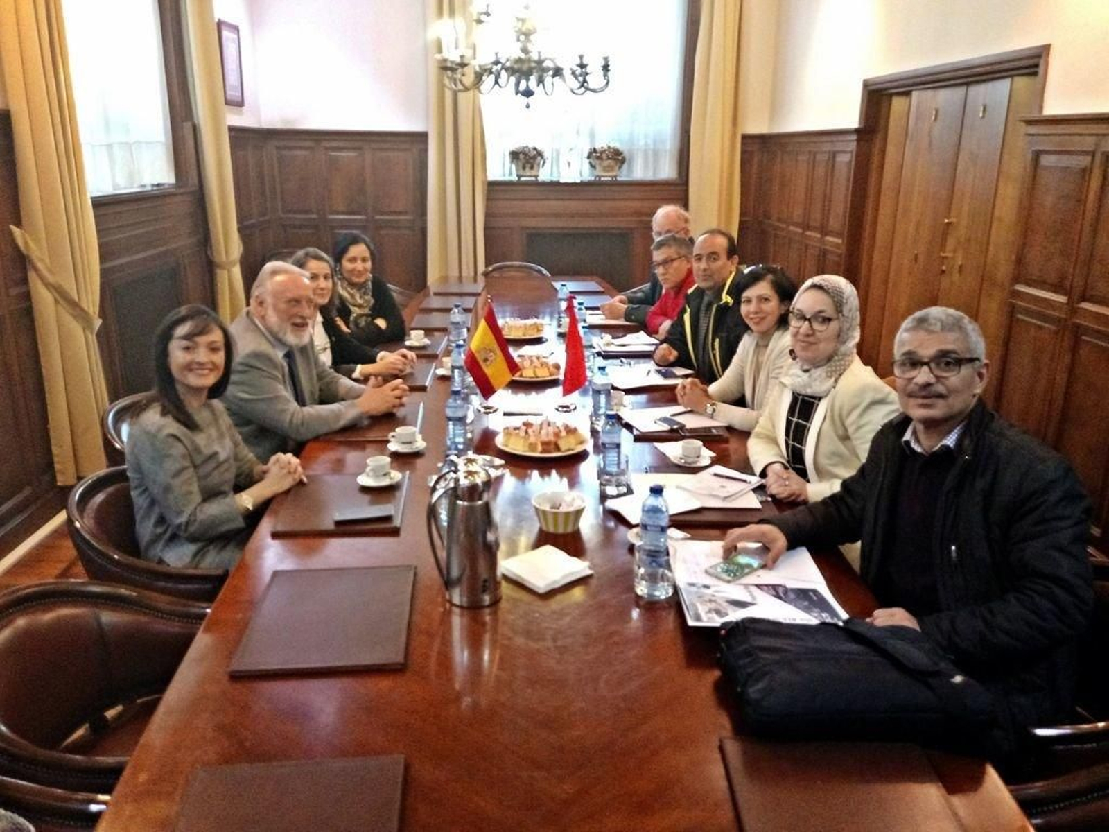 Reunión entre Puerto de Vigo y Ministerio de Pesca, ayer.