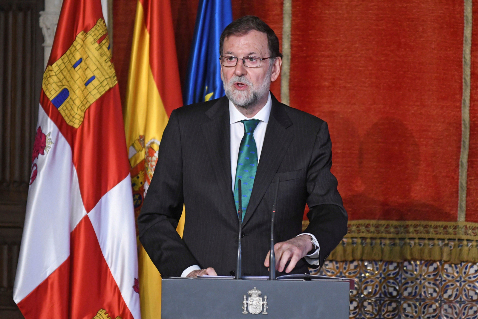 Rajoy, durante su intervención en el acto de Segovia.