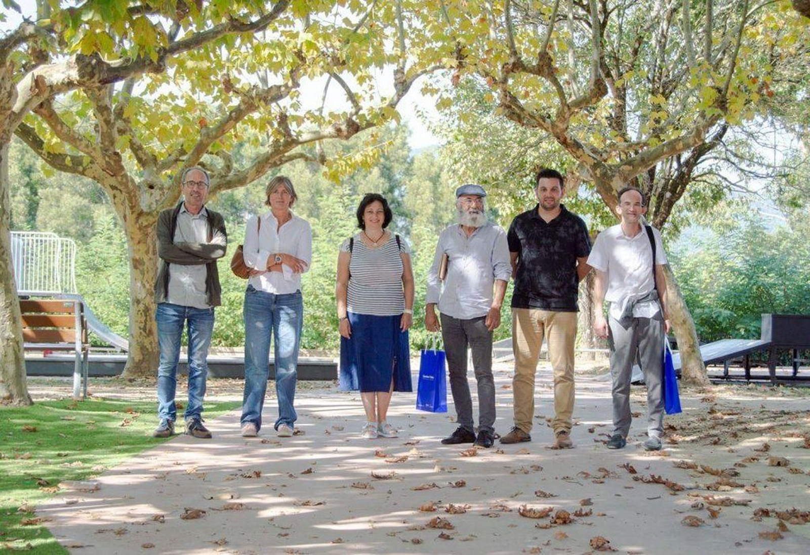 Imagen de la visita del jurado del certamen a Tomiño.