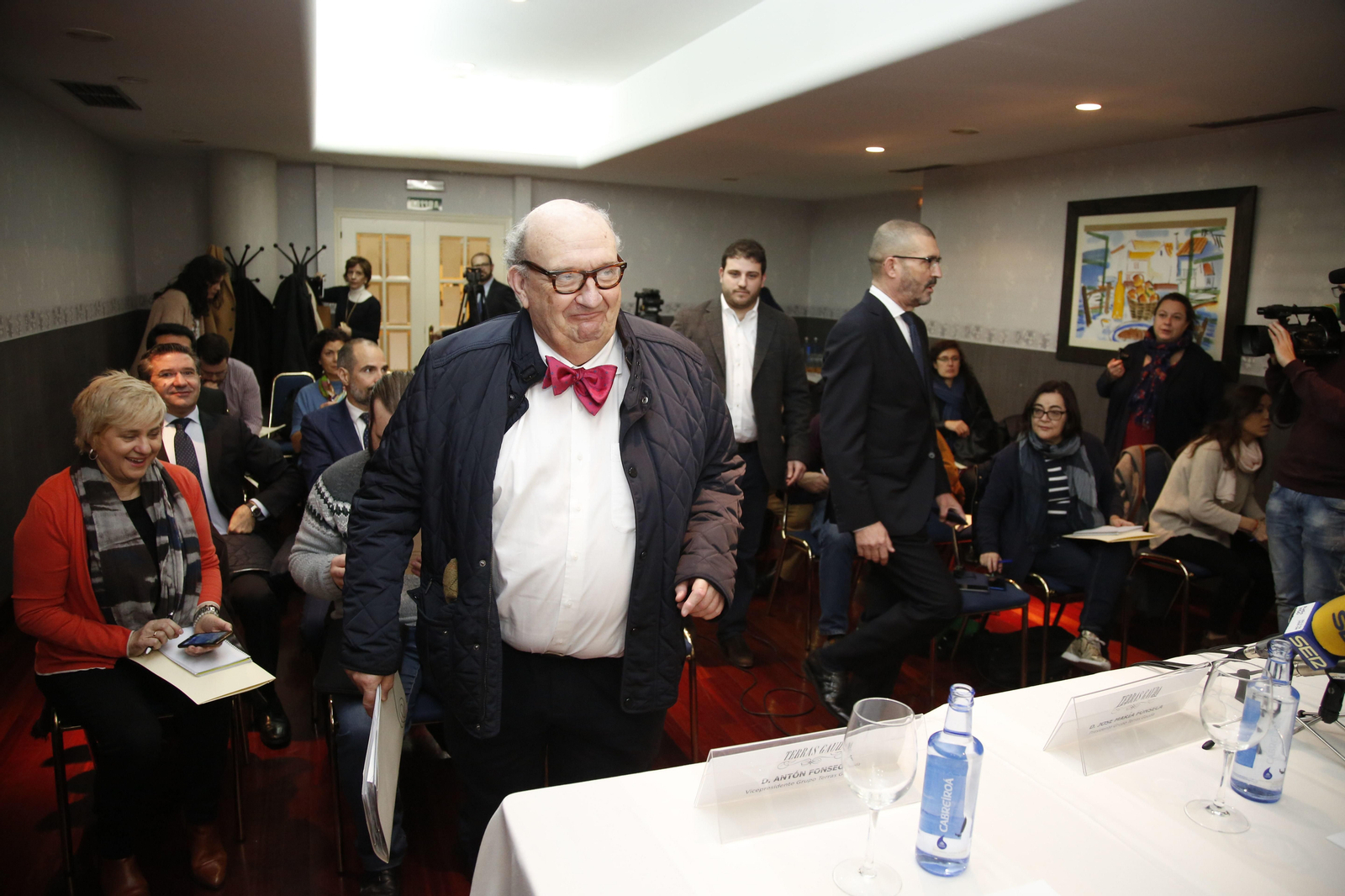 José María Fonseca Moretón en su llegada a la rueda de prensa.