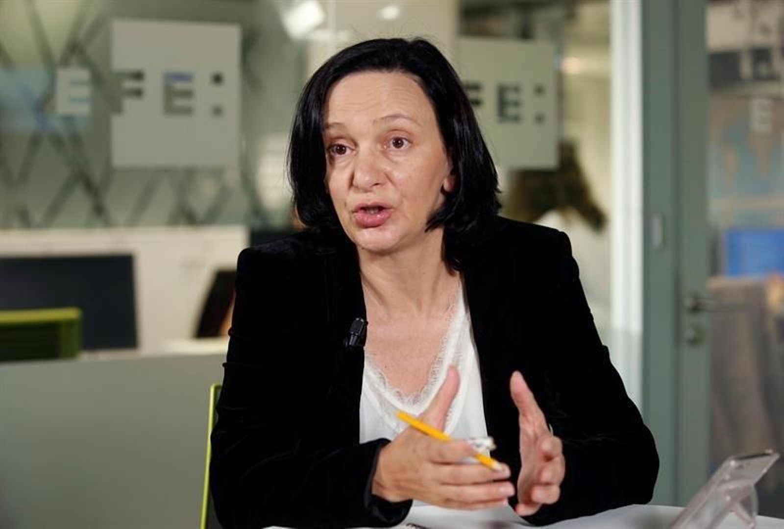 Carolina Bescansa, durante la entrevista.