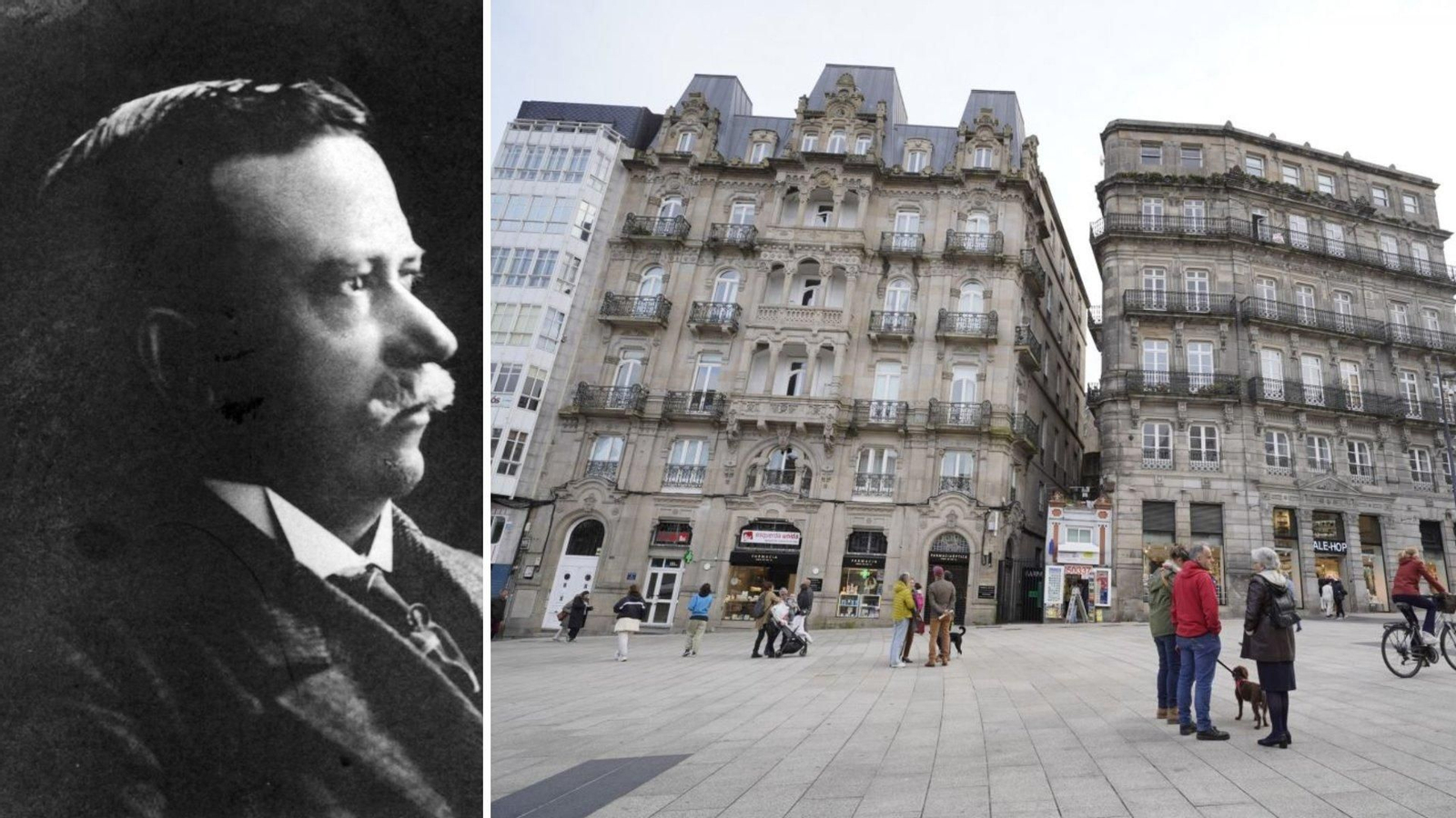 A Casa Labarta e a Casa Ledo, en Porta do Sol, 12 e 11, son un escaparate asinado por De la Fuente.