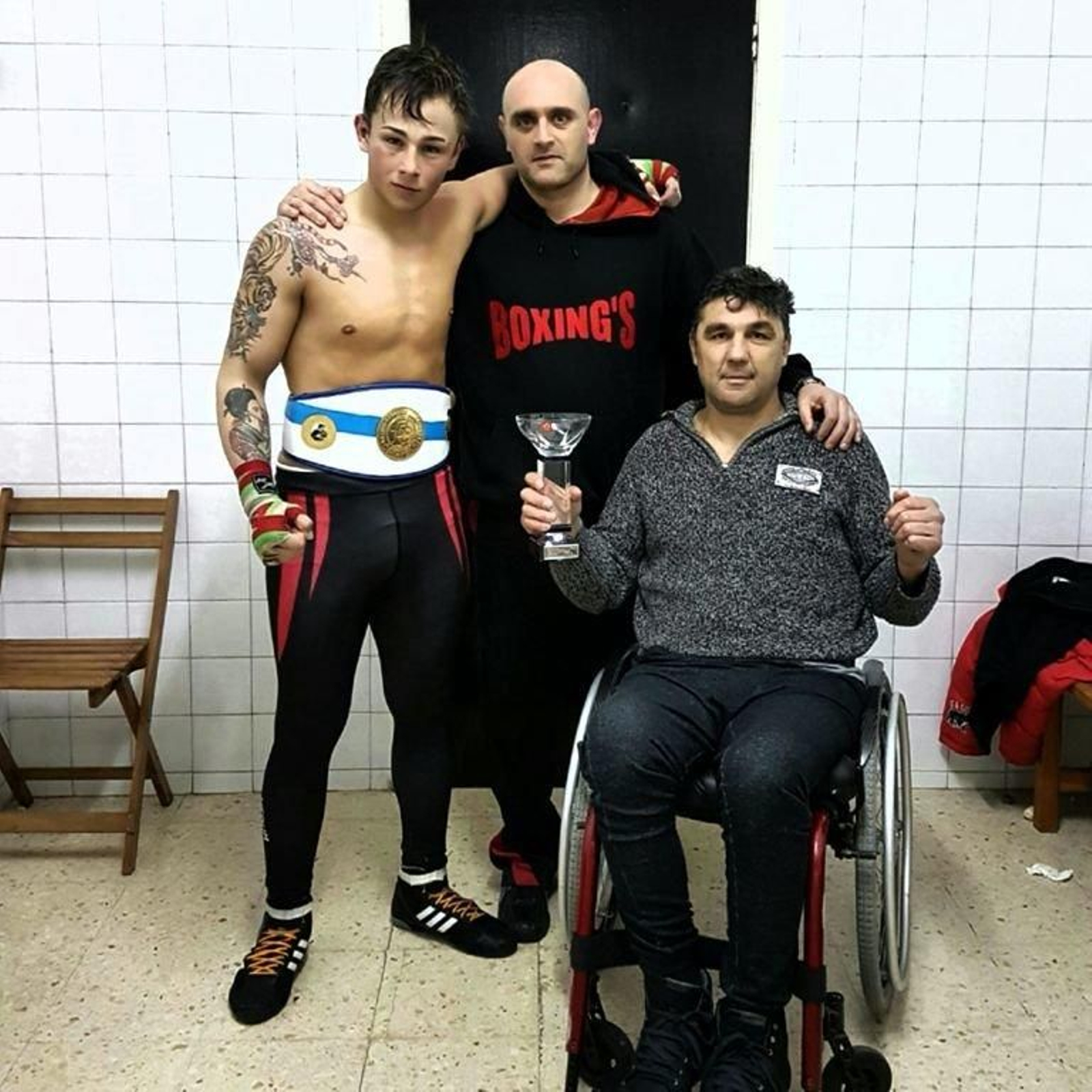 Alberto Loureiro (i.) y Simón González (d.), tras el campeonato.