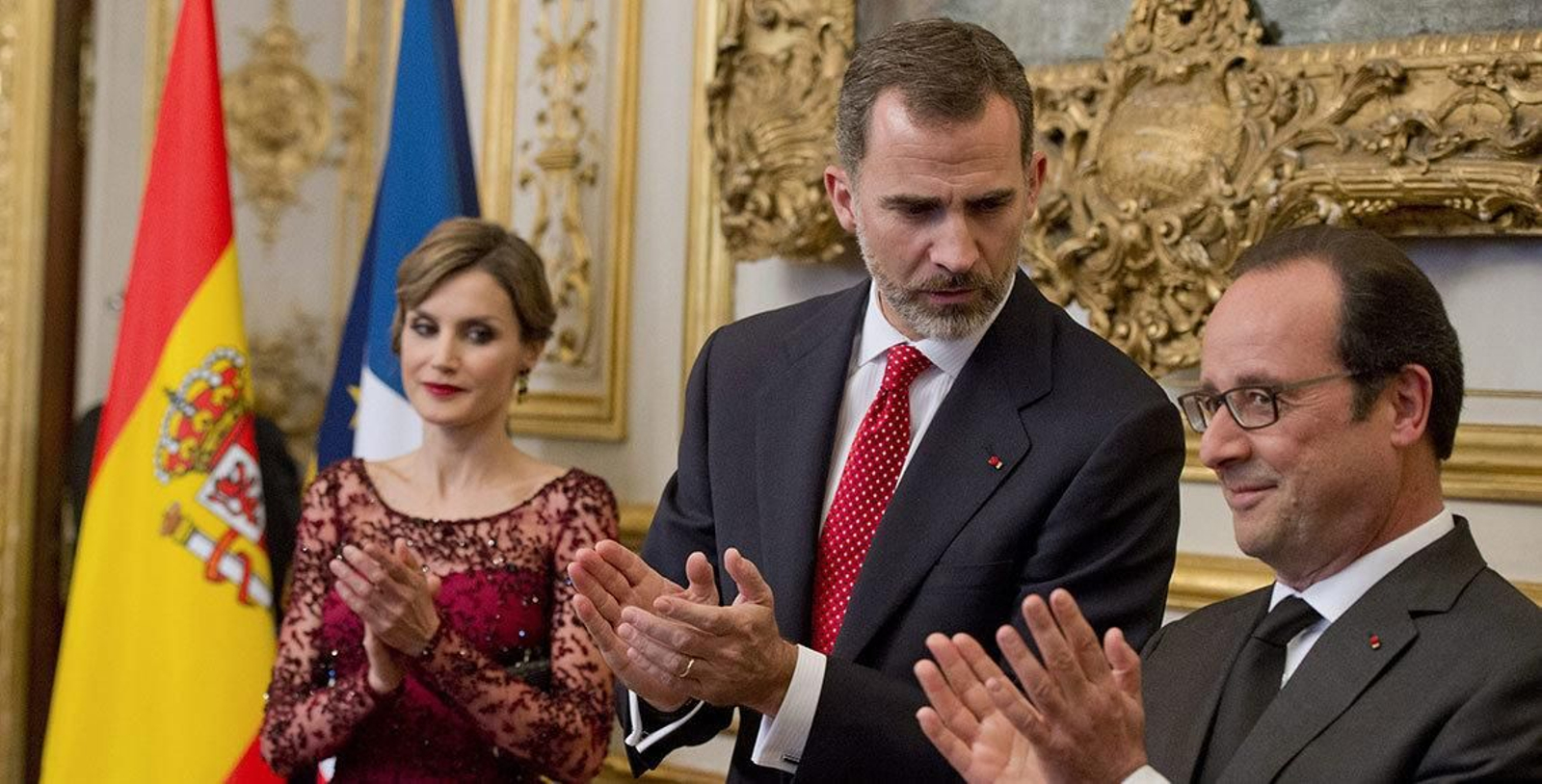 Felipe VI con el presidente de Francia