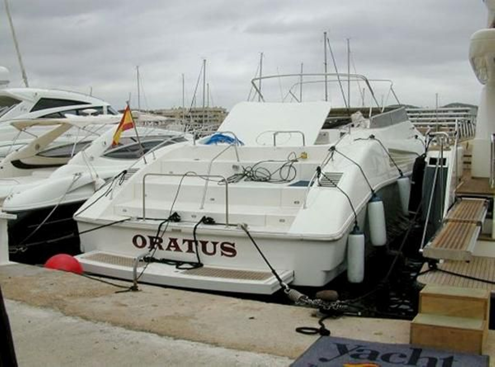 Imagen del yate incautado de Marcial Dorado.