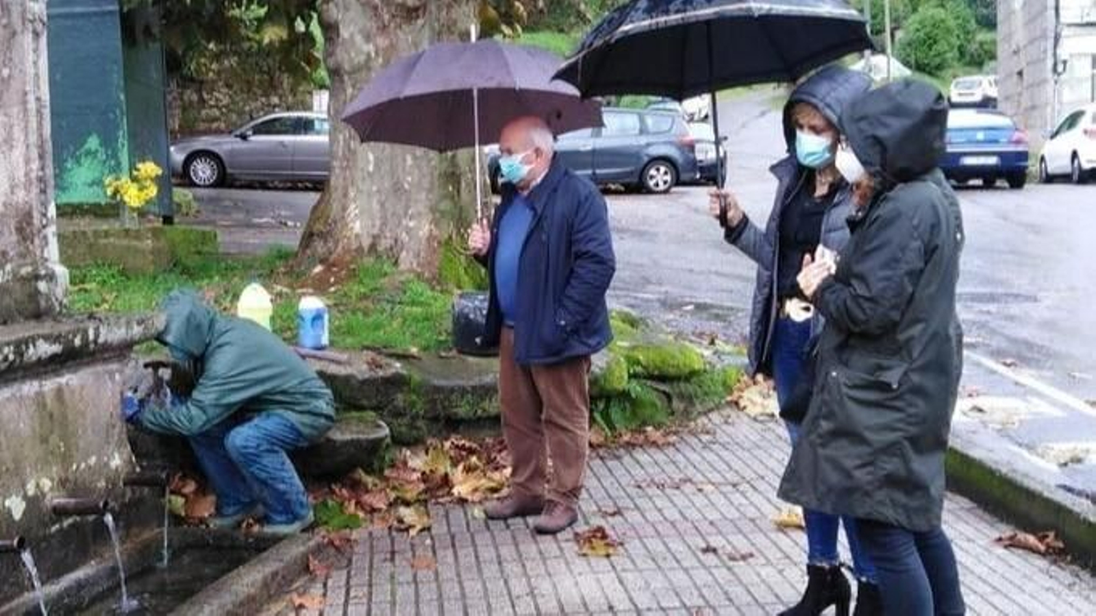 La fuente estaba en un estado de evidente y avanzado deterioro.