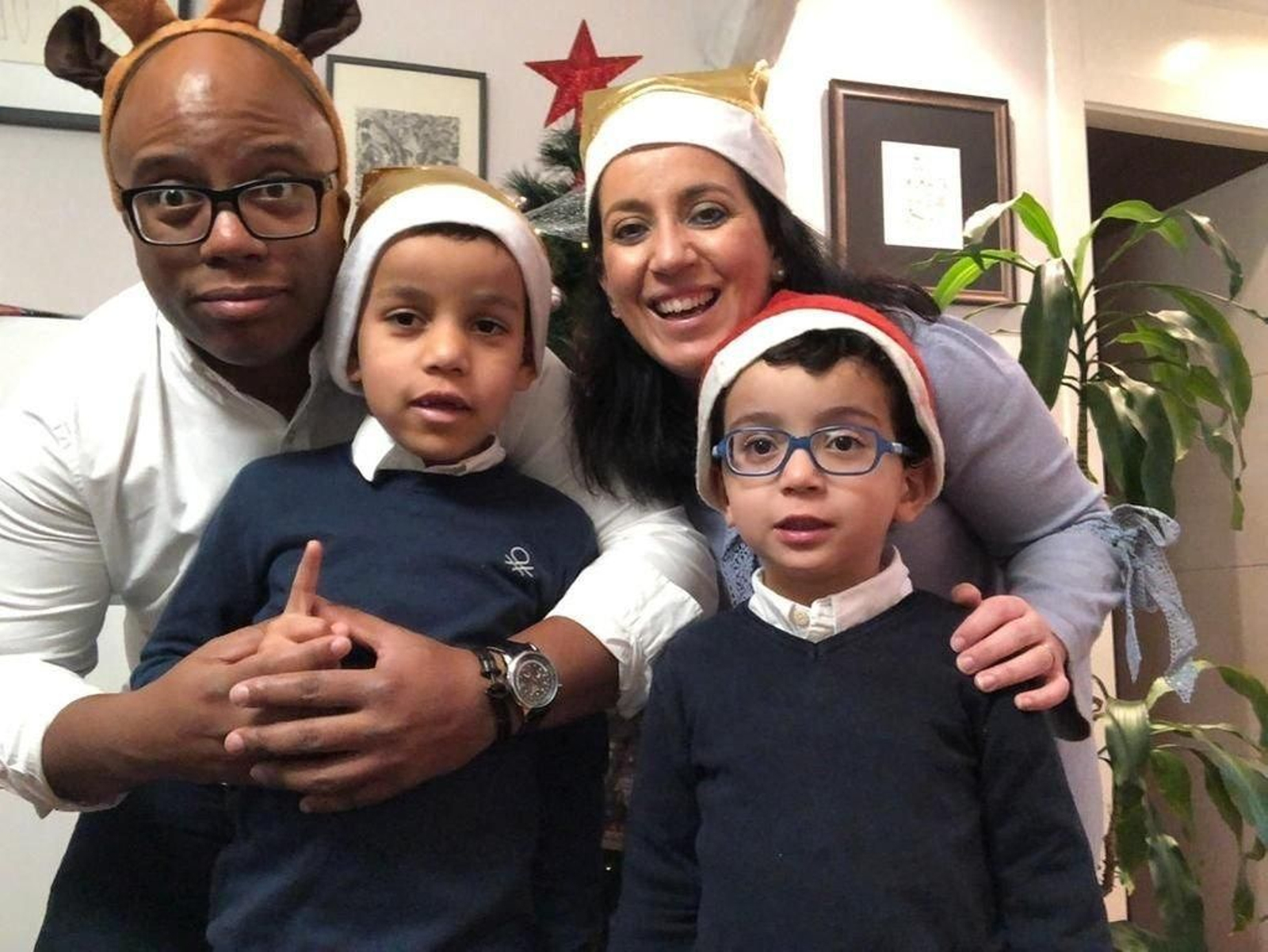 Isidro Betancourt y su mujer Sandra con sus hijos adhirieron desde un primer momento a la iniciativa.