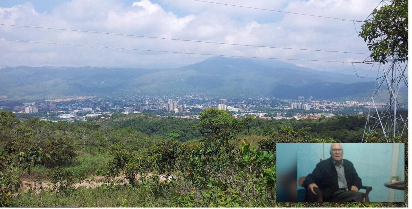Foto de José Ramón Chávez, con Guacara al fondo
