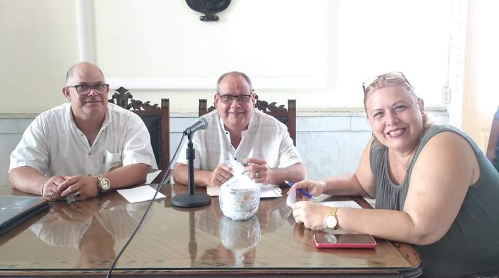 Julio A. Gallo Pérez, presidente, Sonia Guerra Rivero, tesorera, y Leonardo Martínez Álvarez, secretario