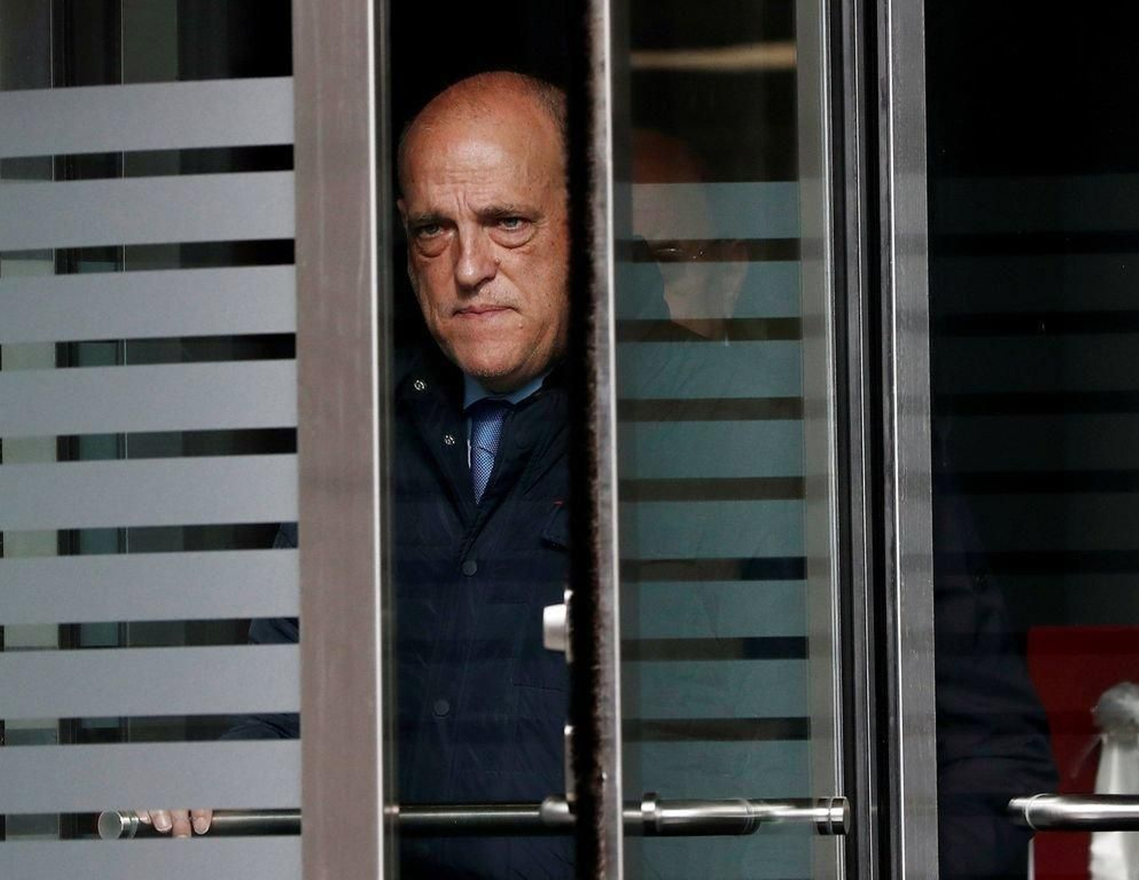 Javier Tebas, ayer, en Pamplona.