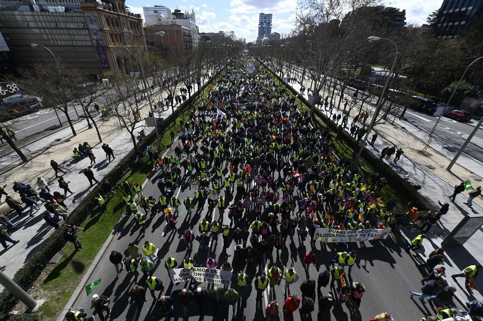 Los agricultores vuelven a Madrid para exigir mejoras en el campo. // E.P.