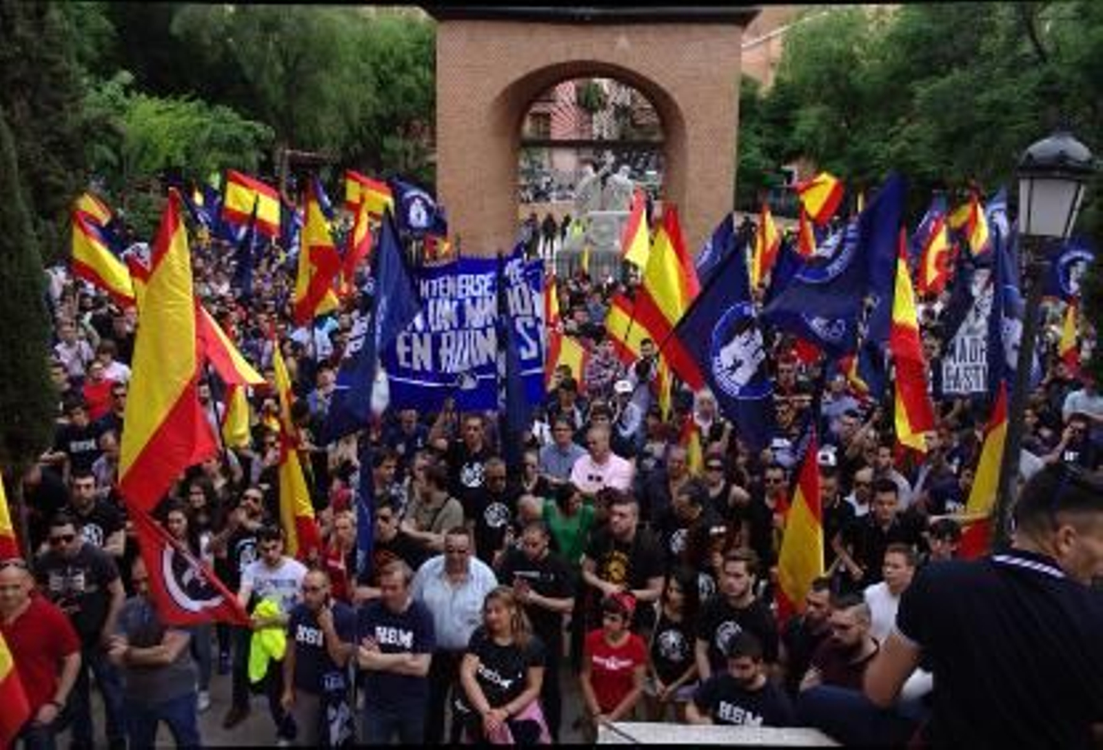 Manifestación del grupo Hogar Social Madrid el 21 de mayo.
