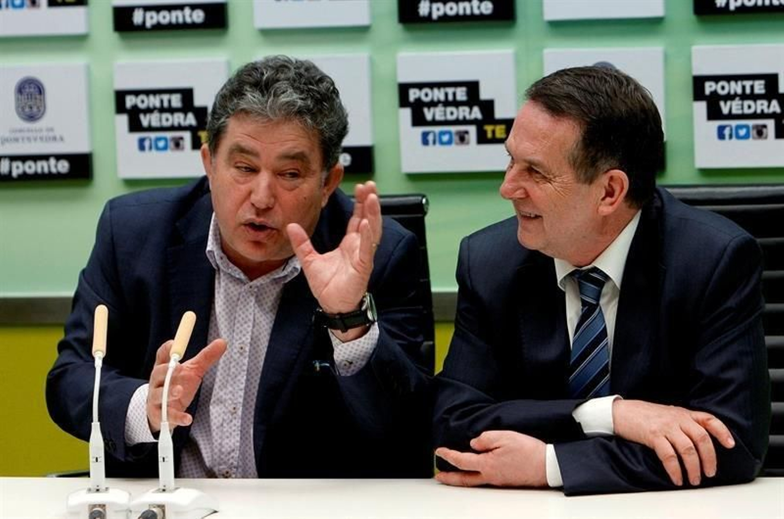El alcalde de Vigo, Abel Caballero y el alcalde de Pontevedra Miguel Anxo Fernández Lores