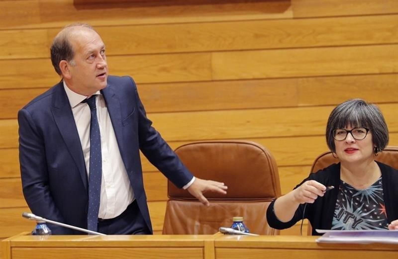 El portavoz parlamentario del PSdeG, Xoaquín Fernández Leiceaga