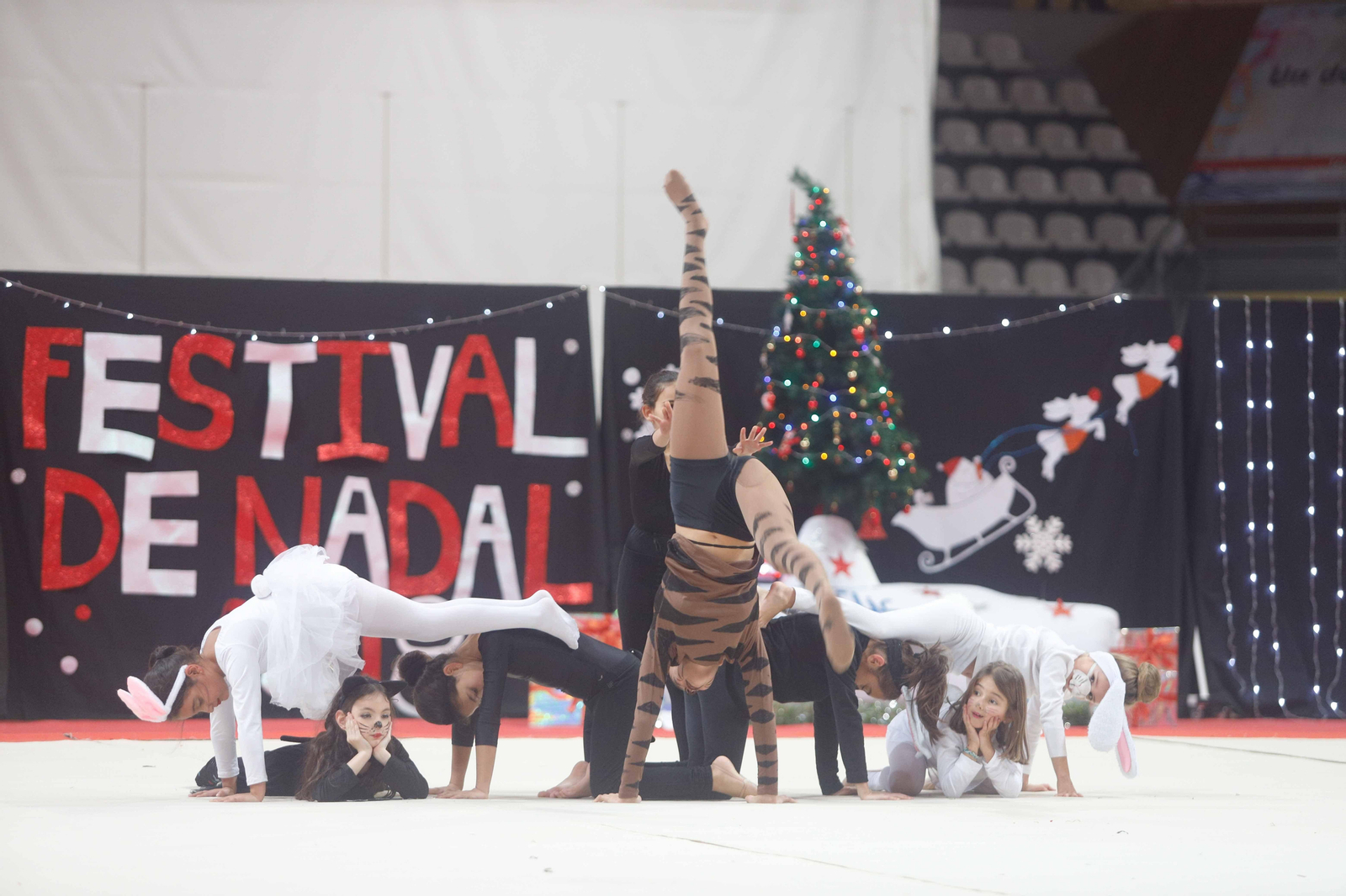Más de quinientos gimnastas recrearon con sus acrobacias famosas películas de animación, como "El libro de la selva" o "Pocahontas", que fue la ganadora.