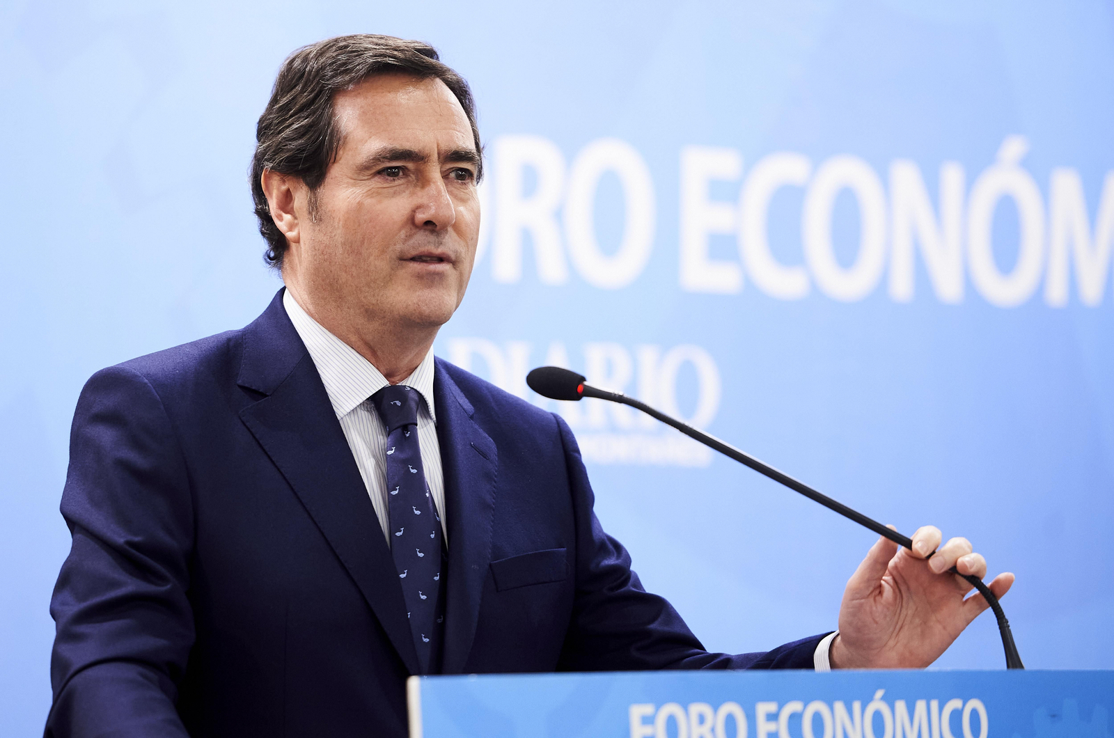 El presidente de la patronal CEOE, Antonio Garamendi