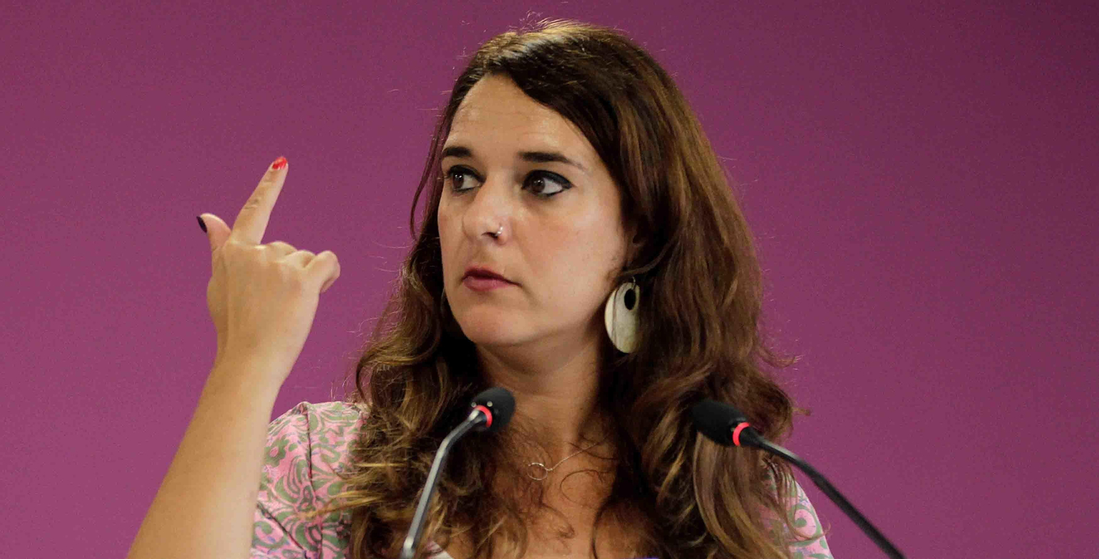 La portavoz de Podemos Noelia Vera. EFE/ Marcel Guinot