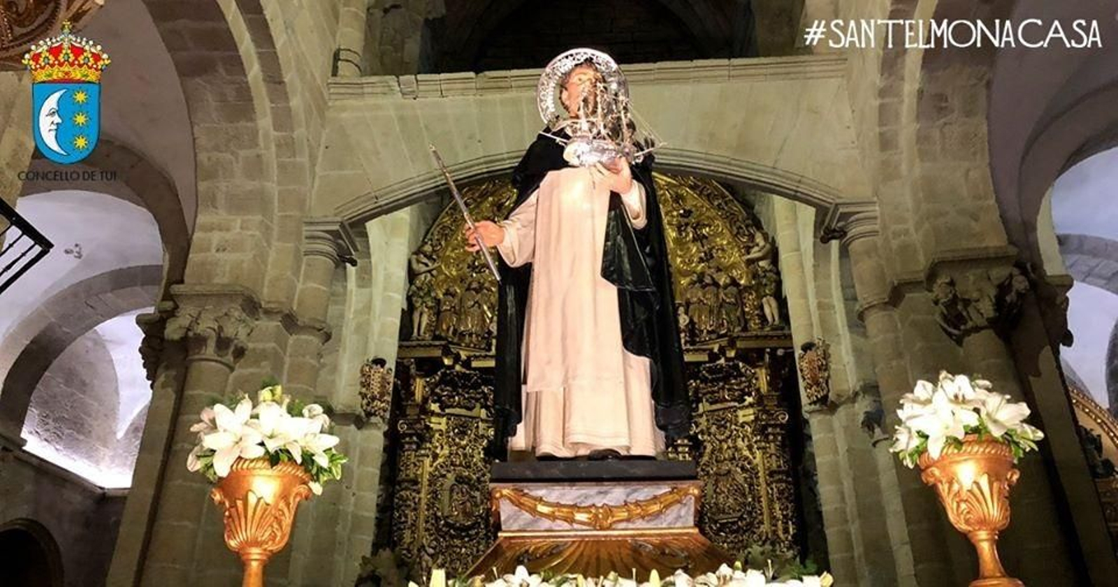 El Obispado de Tui-Vigo publicó un vídeo en el que cuenta la historia e importancia de San Telmo.