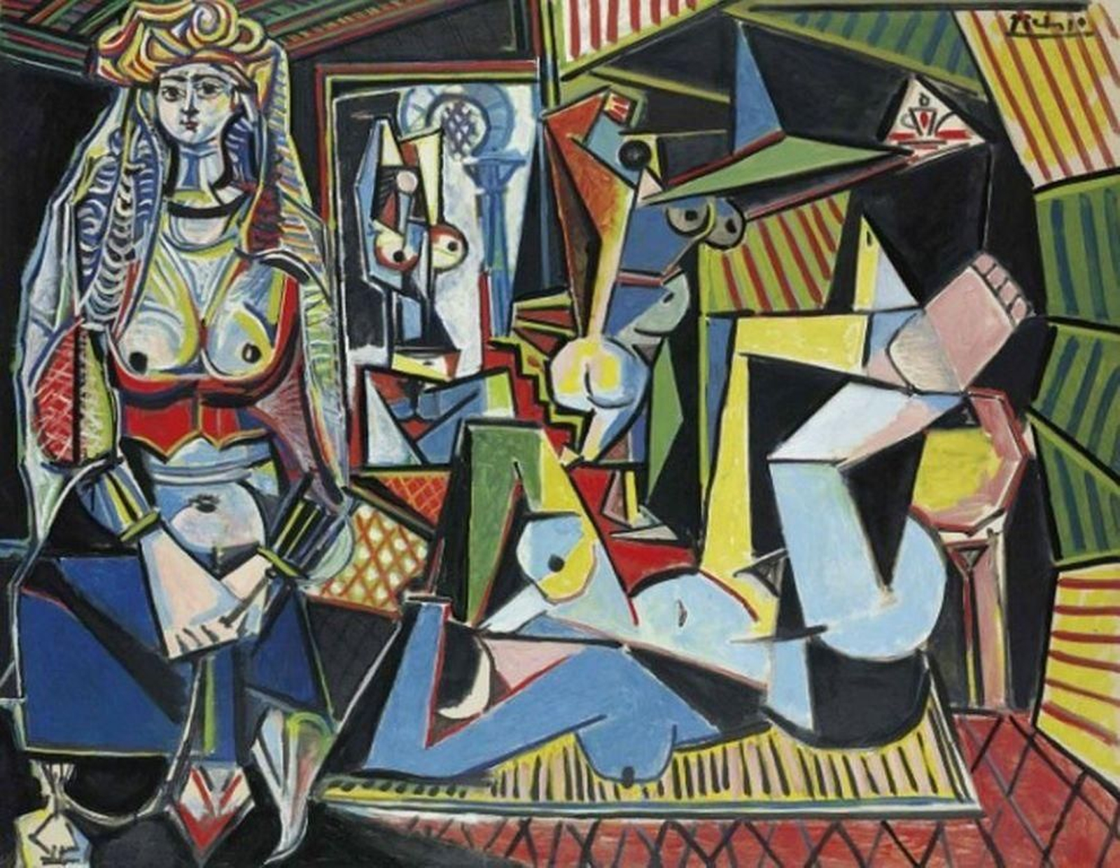 "Le femmes d'Alger", una de las pinturas de la serie de 15 del pintor cubista español Pablo Picasso.