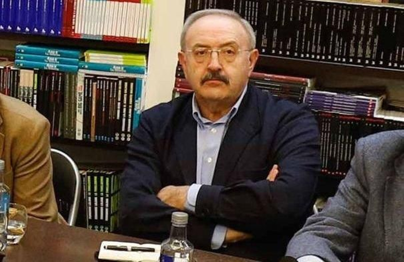 Ramón Villares, onte, na librería Cartabón.