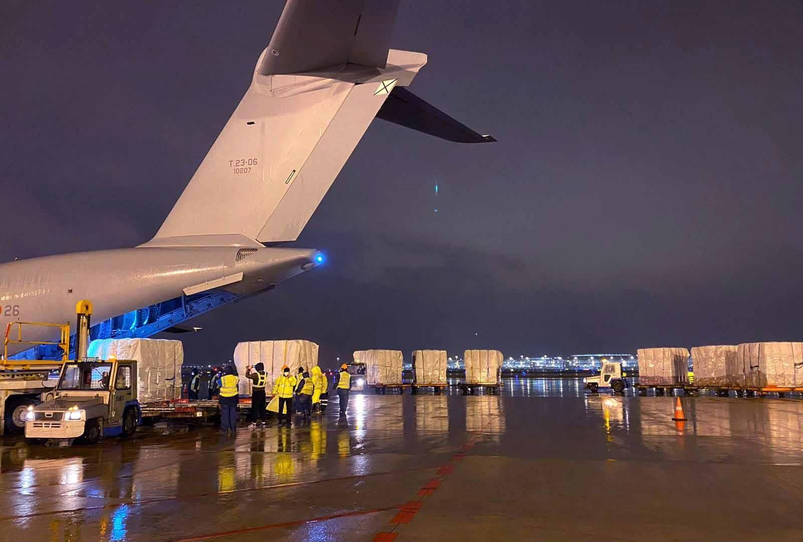Un avión Airbus A400M del Ejército del Aire. EFE/Twitter Ejército del Aire