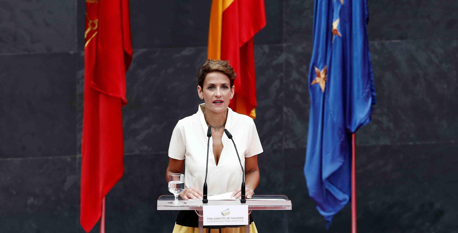 La presidenta de Navarra, María Chivite. EFE/Jesús Diges