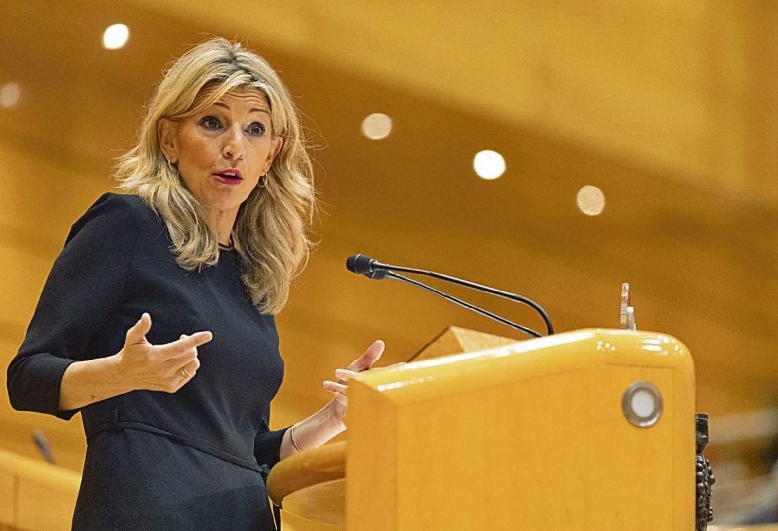La vicepresidenta Yolanda Díaz, el miércoles en el Congreso.