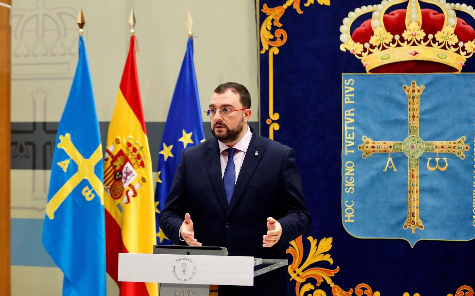 El presidente del Principado de Asturias, Adrián Barbón. EFE/J.L. Cereijido