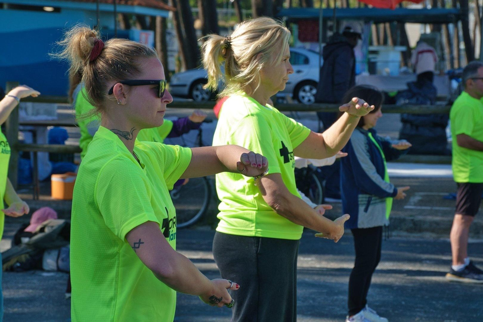 Sesión de taichí de +Deporte Atlántico en Samil.