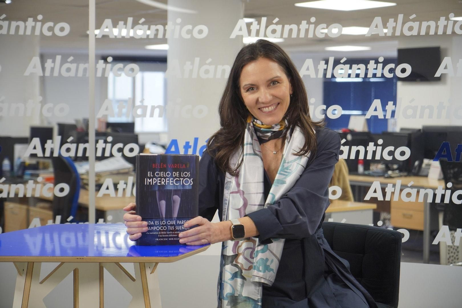 Belén Varela, en el set de Atlántico TV.