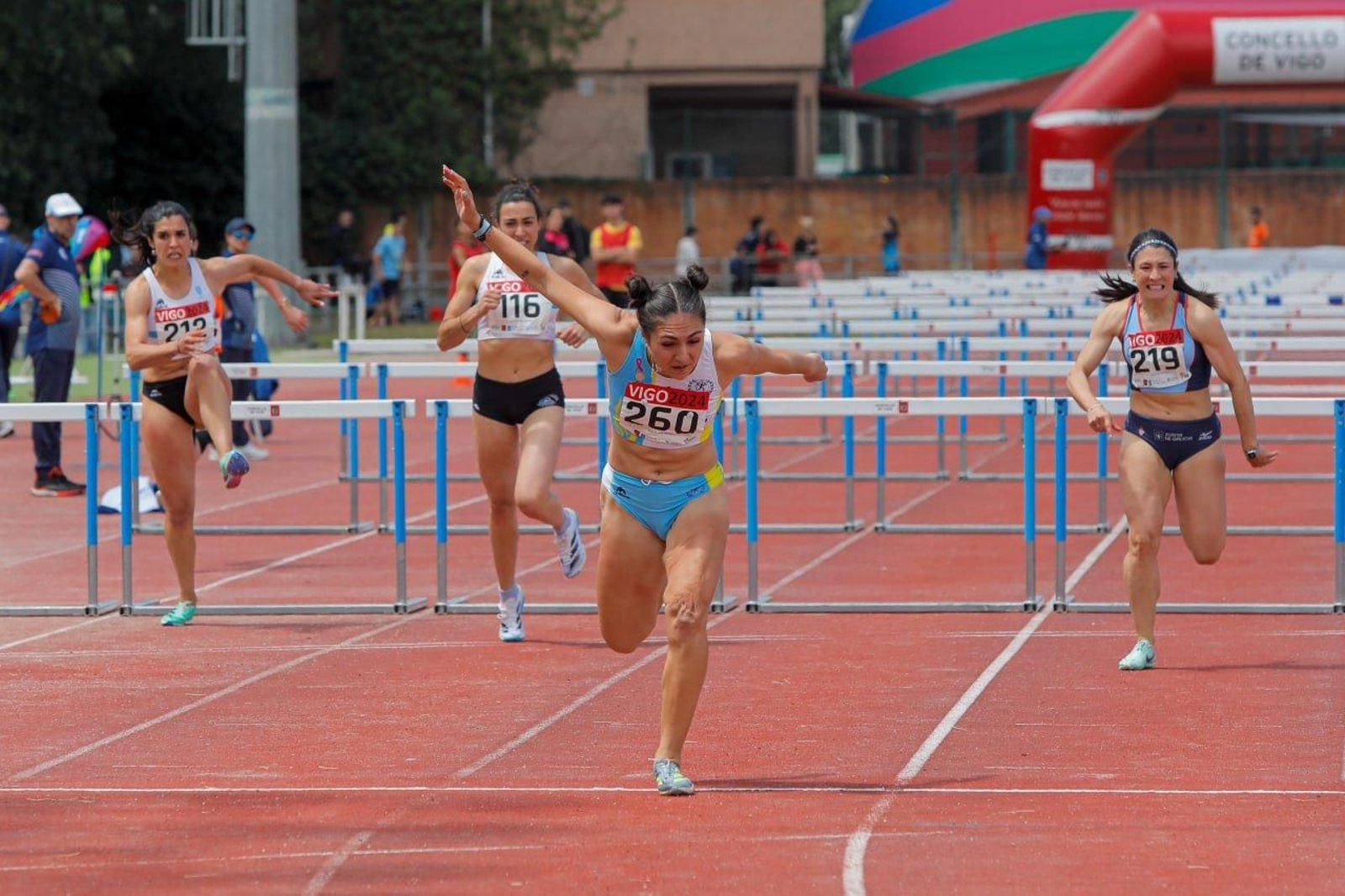 Campeonato Gallego de atletismo, en la pista de Balaídos.